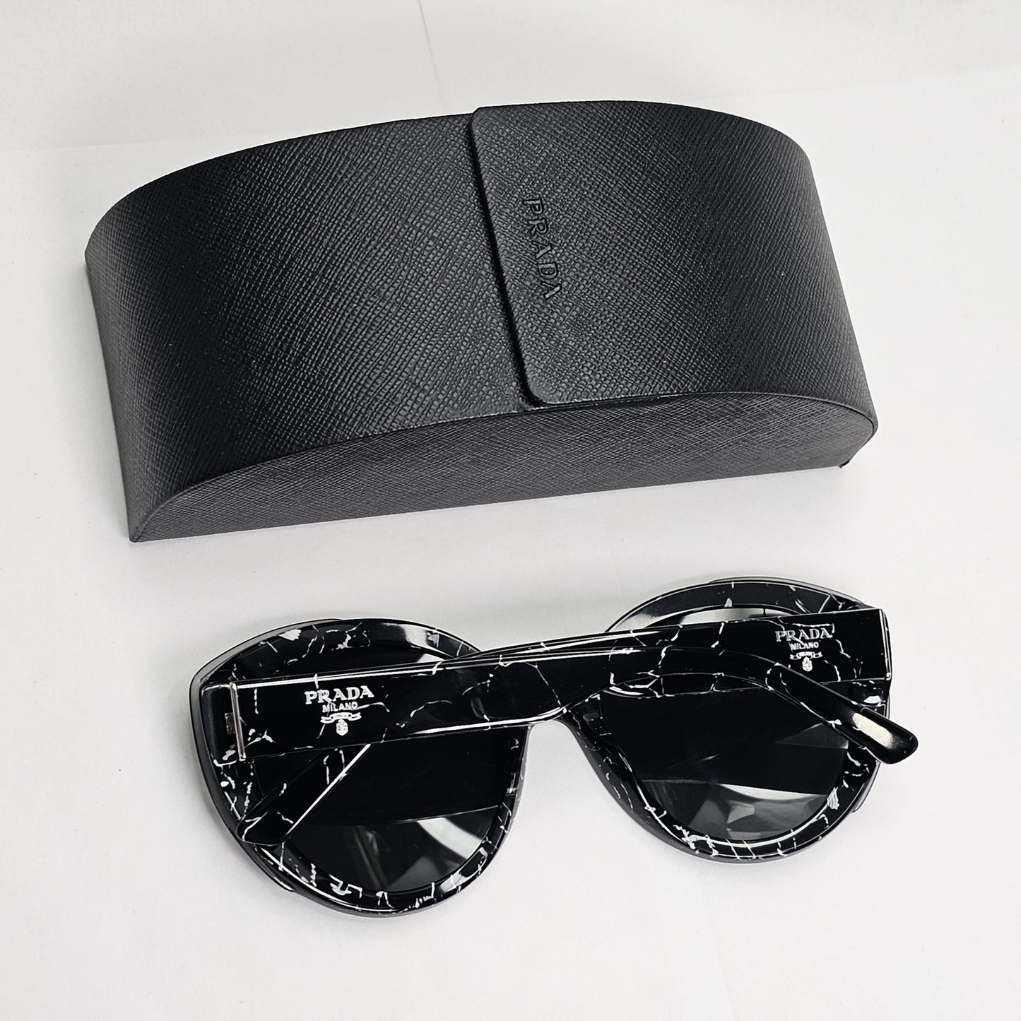 Prada Sunglasses Black Marble Lightning Grey PR01YS SPR 01Y 09V-5S0 270124