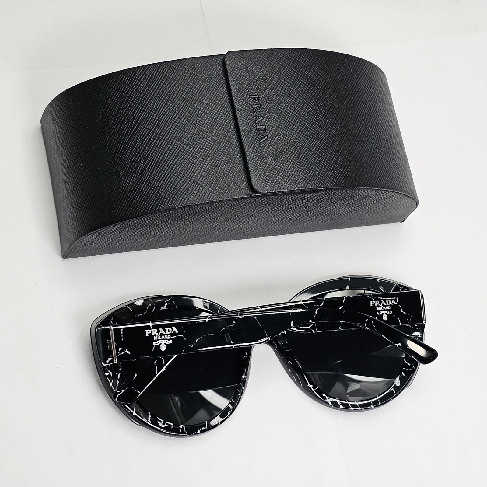 Prada Sunglasses Black Marble Lightning Grey PR01YS SPR 01Y 09V-5S0 270124