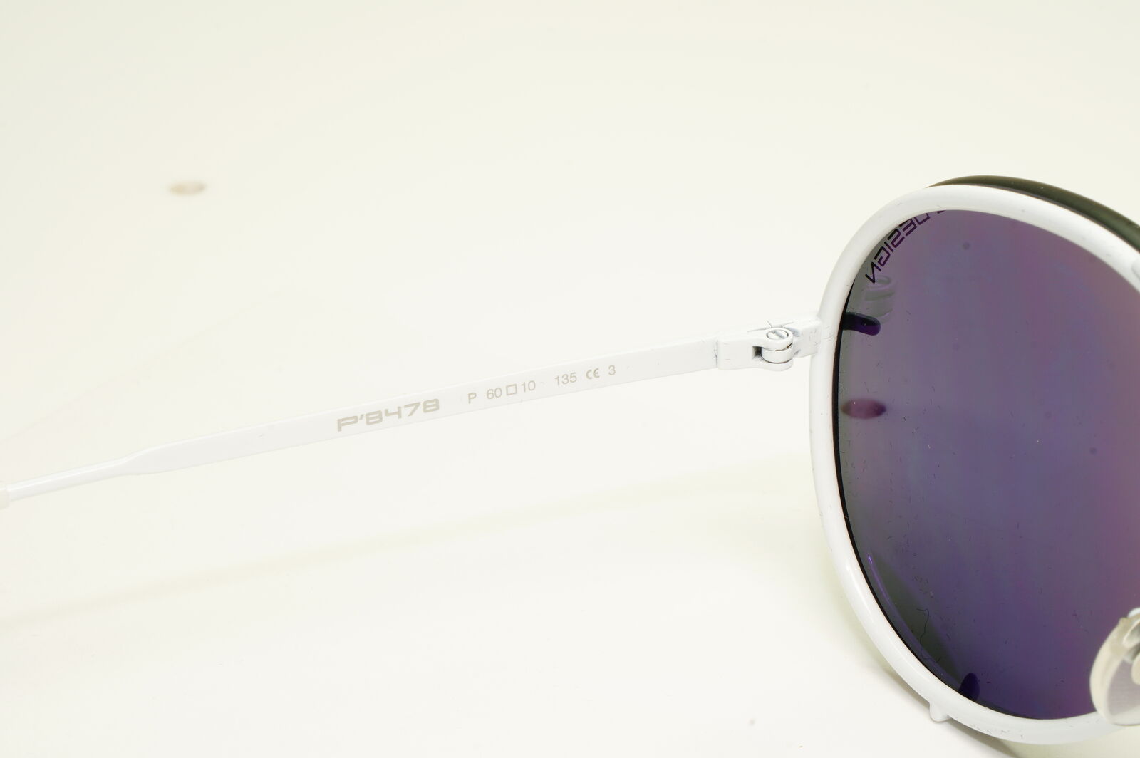 Porsche Design Titanium Japan Sunglasses Pilot White P8478 P 60mm Small Unisex