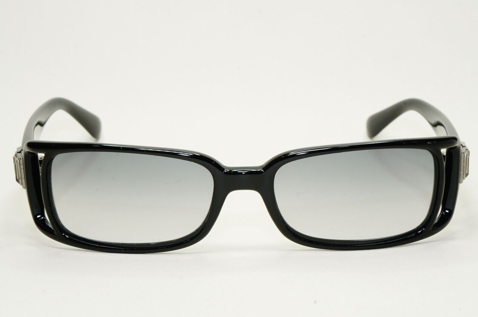 Versace Sunglasses 1998 Vintage Black Square Unisex MOD 554-H 852/482 050824