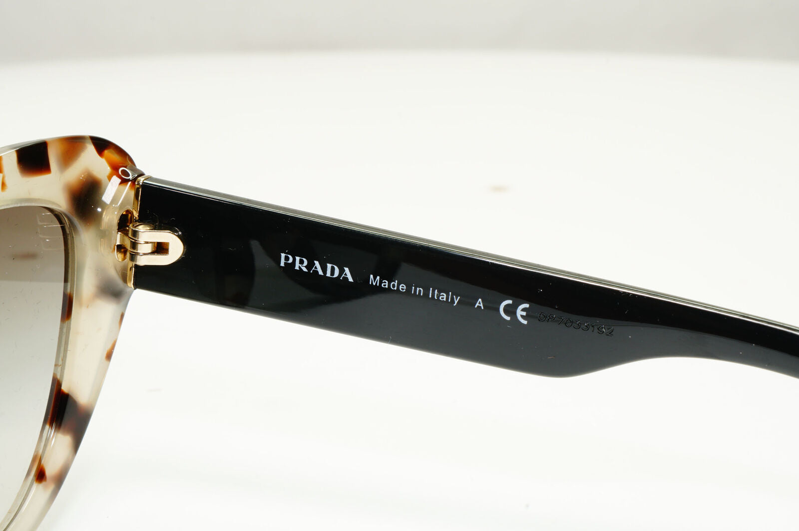 Prada Marble Brown Sunglasses Milano Havana Grey Cat Eye PR13YS SPR 13Y UAO-0A7