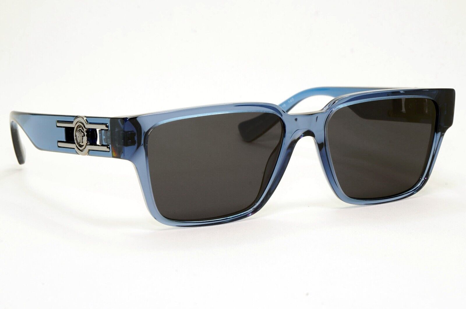 Versace Sunglasses Black Blue Transparent Square Medusa MOD VE 3346 5292 53mm