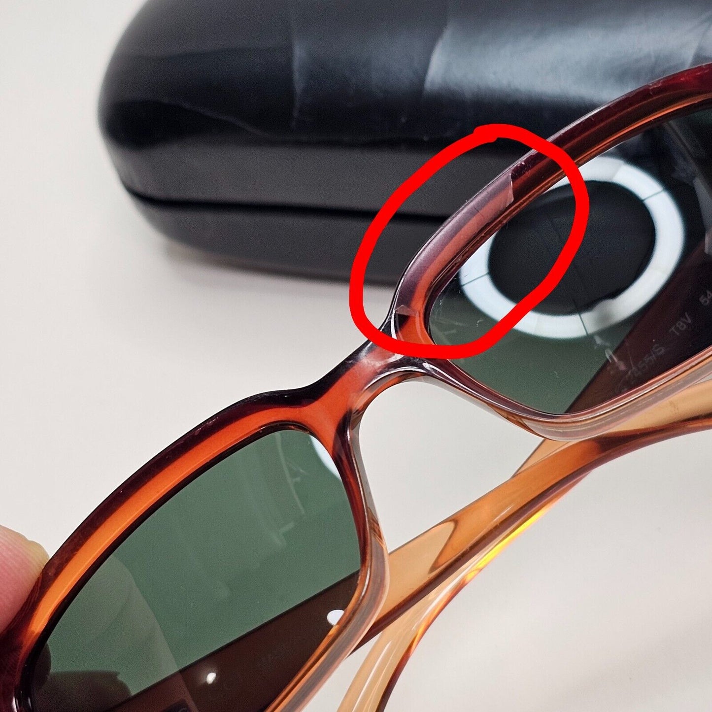 Gucci Sunglasses 1999 Vintage Brown Honey Green Rectangle GG 2455/S T8V 131024