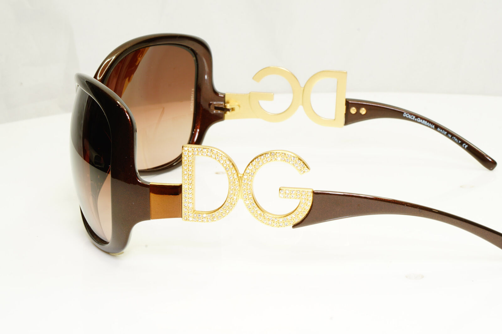 Authentic Dolce & Gabbana Womens Vintage Sunglasses Crystal DG 6011 502/73 34725