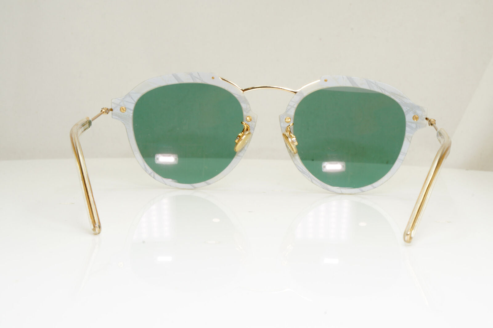 Authentic DIOR Womens Mirror Boxed Sunglasses Gold Square Eclat GBZ0J 29110