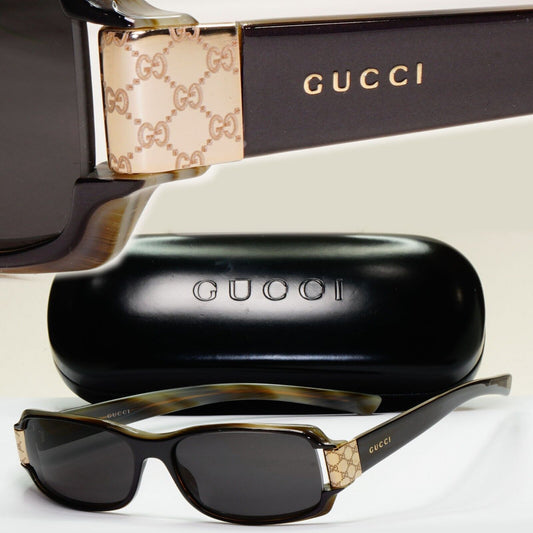 Gucci Sunglasses 1999 Vintage Black Grey Rectangle Small GG 2548/S NJ5 050824