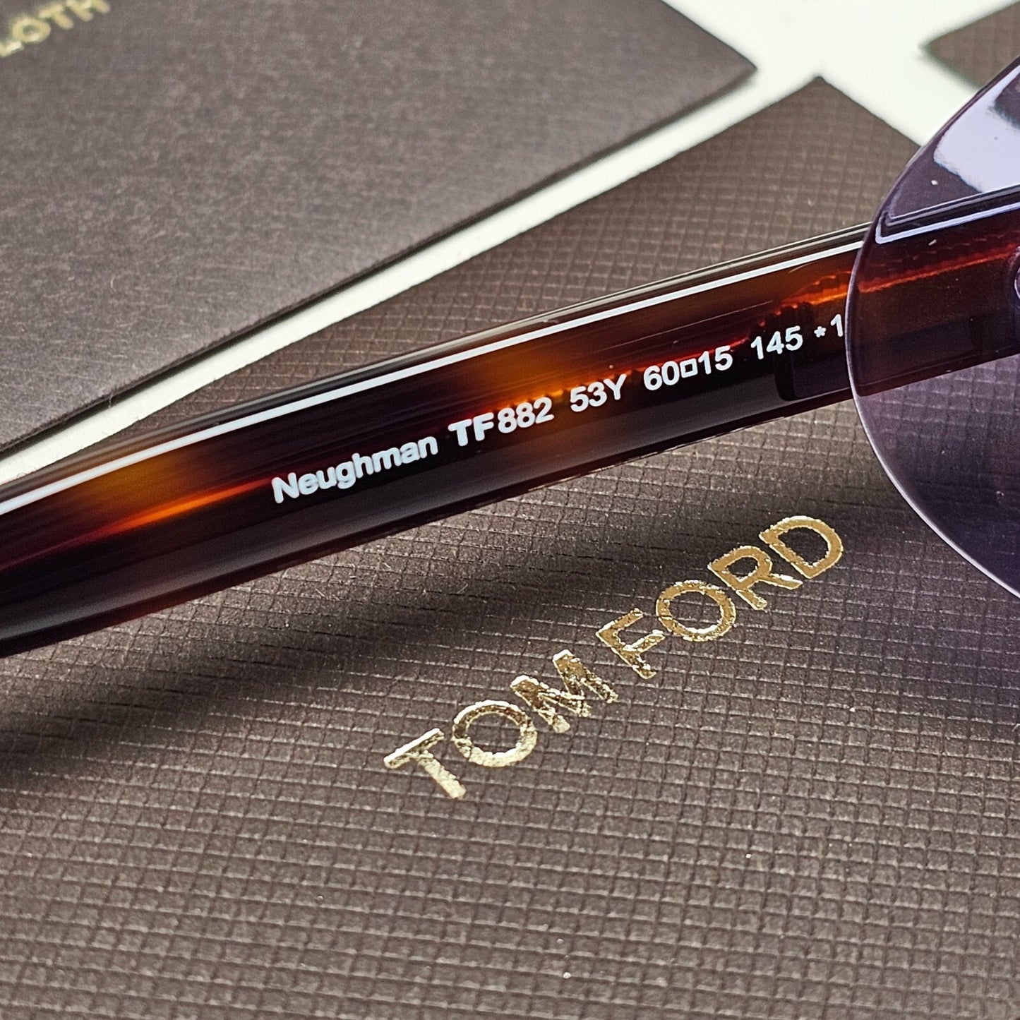 Tom Ford Sunglasses Neughman Brown Violet Pilot Side Shields FT0882 TF 882 53Y