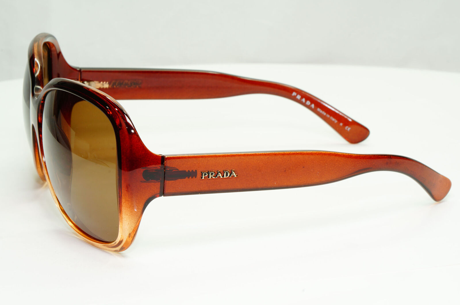 Prada 2012 Brown Sunglasses Square Large Transparent PR27MS SPR 27M GO5-6S1