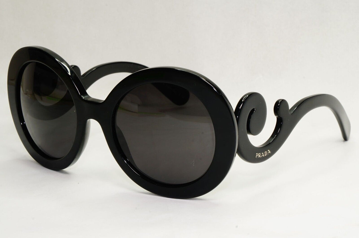 Prada Sunglasses Baroque Swirl Round Black PR27NS SPR 27N 1AB-3M1 180324