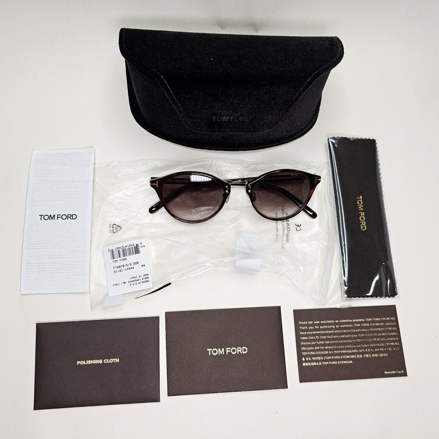 Tom Ford Sunglasses Brown Tortoiseshell Gradient FT0879-D TF 879-D 52K