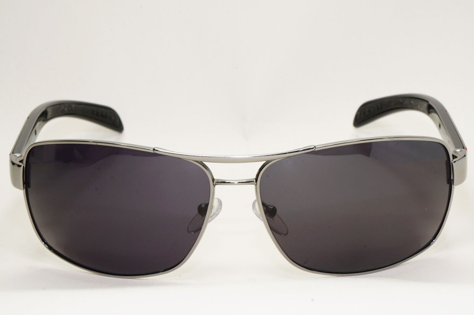 Prada Sunglasses Gunmetal Black Wrap Navigator PS54IS SPS 54I 5AV-5Z1 260724