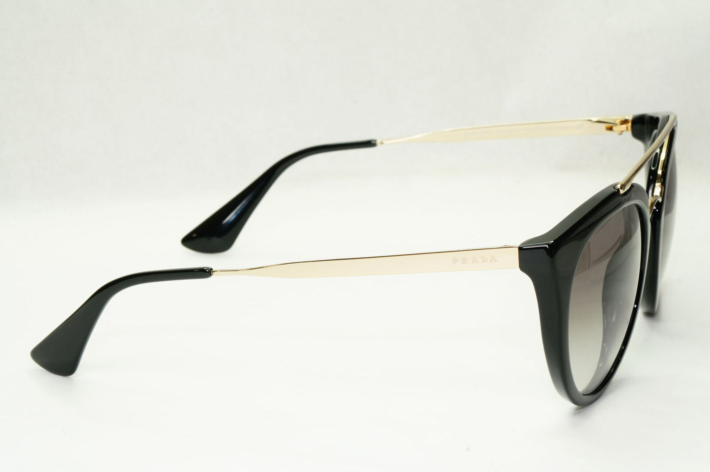 Prada Sunglasses Cinema Black Gold Grey Gradient PR23SS  SPR 23S 1AB-0A7 52mm