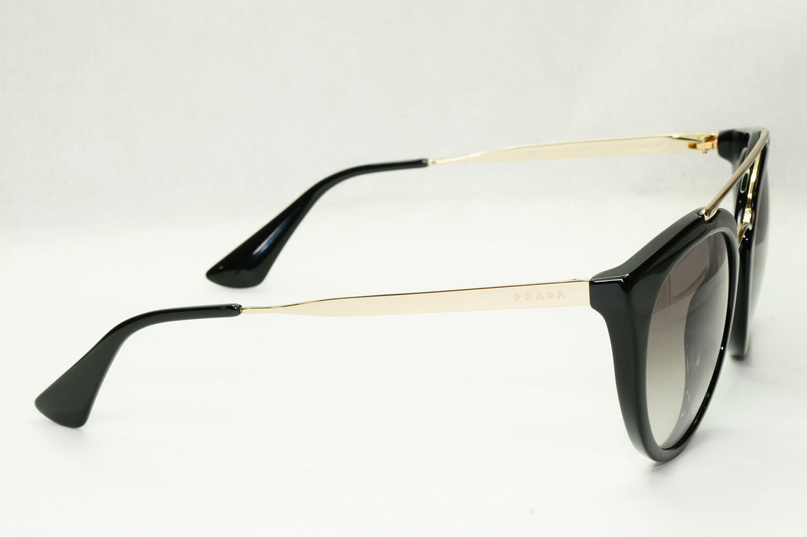 Prada Sunglasses Cinema Black Gold Grey Gradient PR23SS  SPR 23S 1AB-0A7 52mm