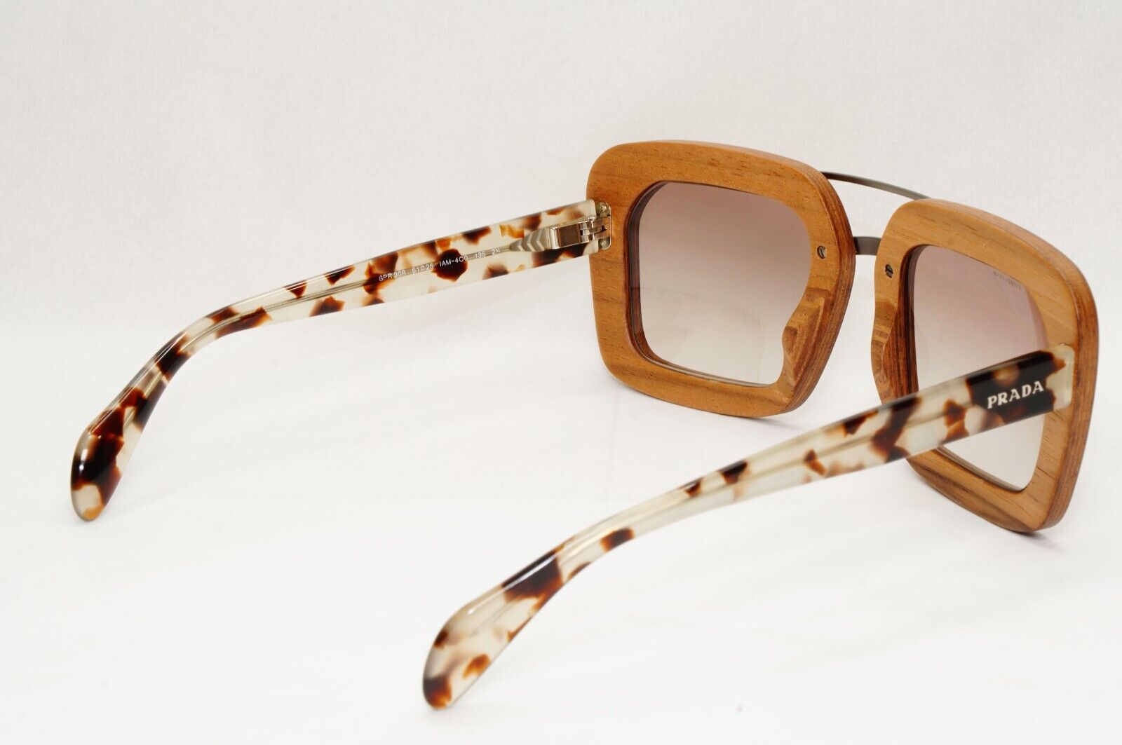 Prada Sunglasses Wood Square 2015 Brown Tortoise PR30RS SPR 30R IAM-4O0 051223