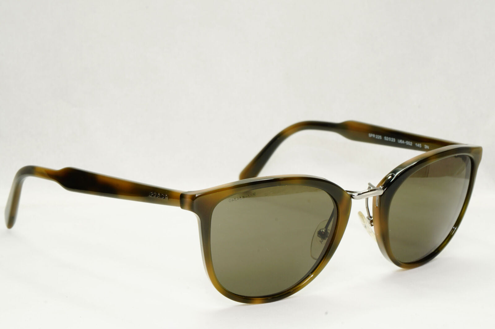 Prada Sunglasses Brown Green Dull Pale Square Tortoise PR22SS SPR 22S U6A-5S2