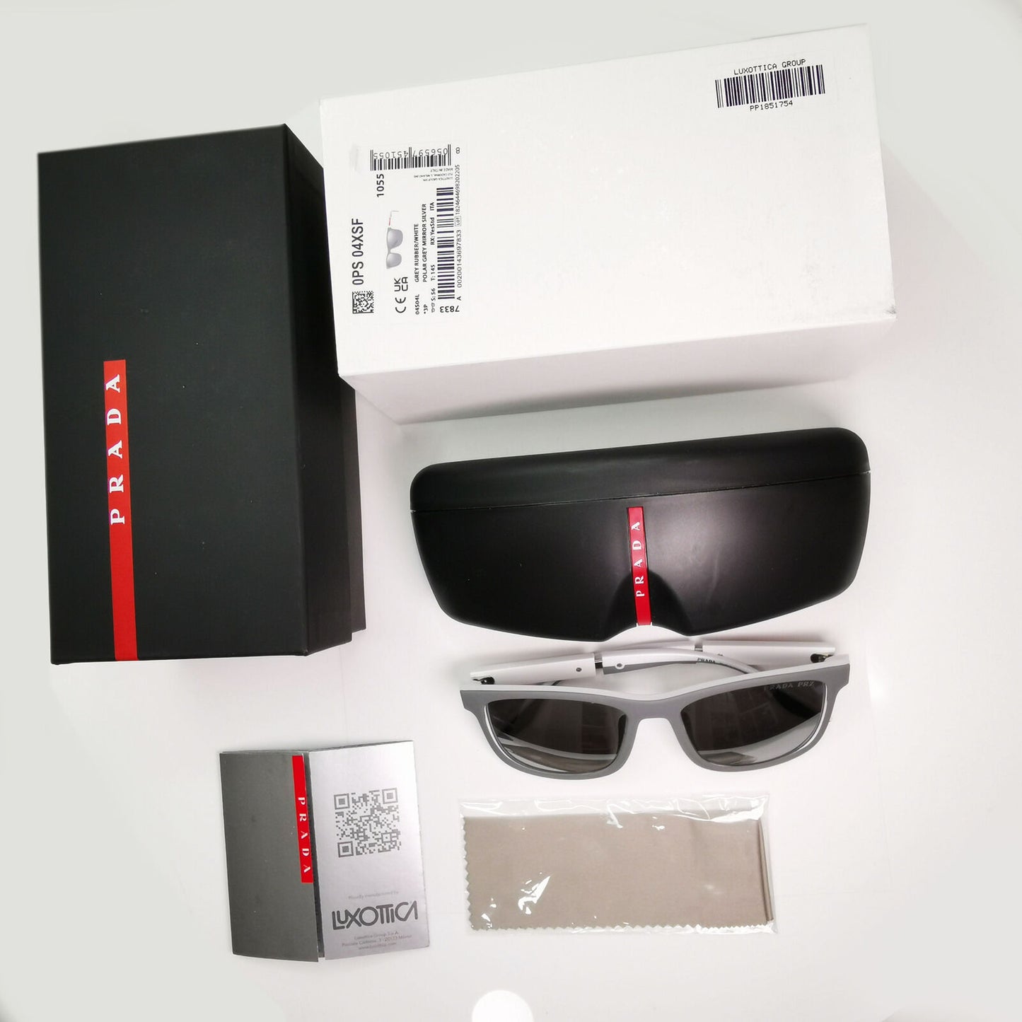 Prada Polarized Mirror Silver Sunglasses Square PS04XS F SPS 04X-F 04S-04L