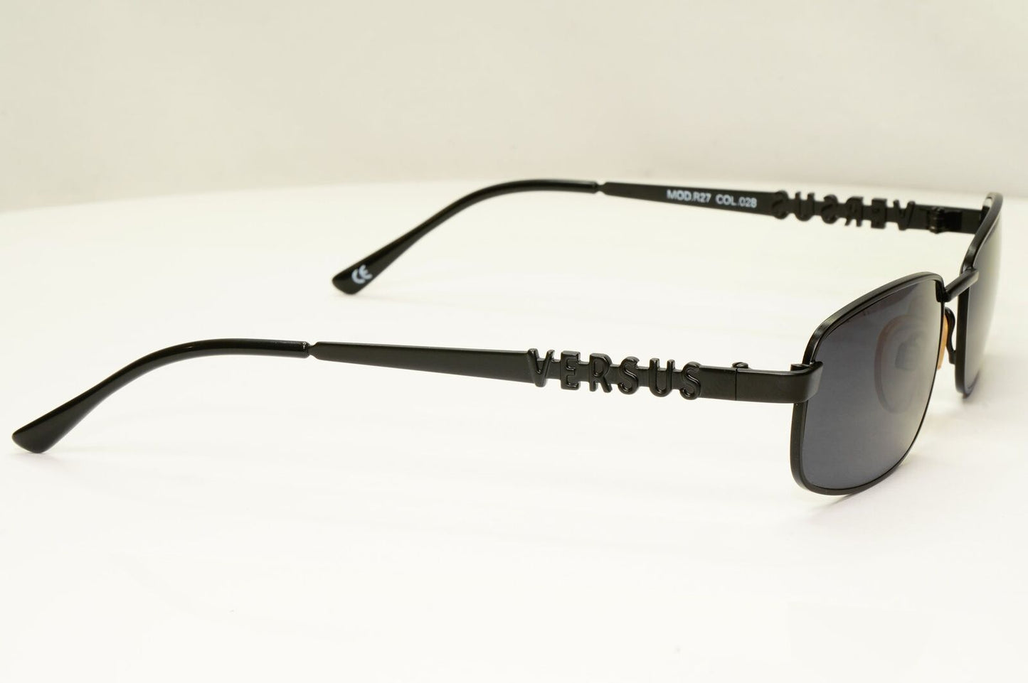 Versus 1995 Vintage Black Metal Sunglasses Gianni Versace MOD R27 COL 028