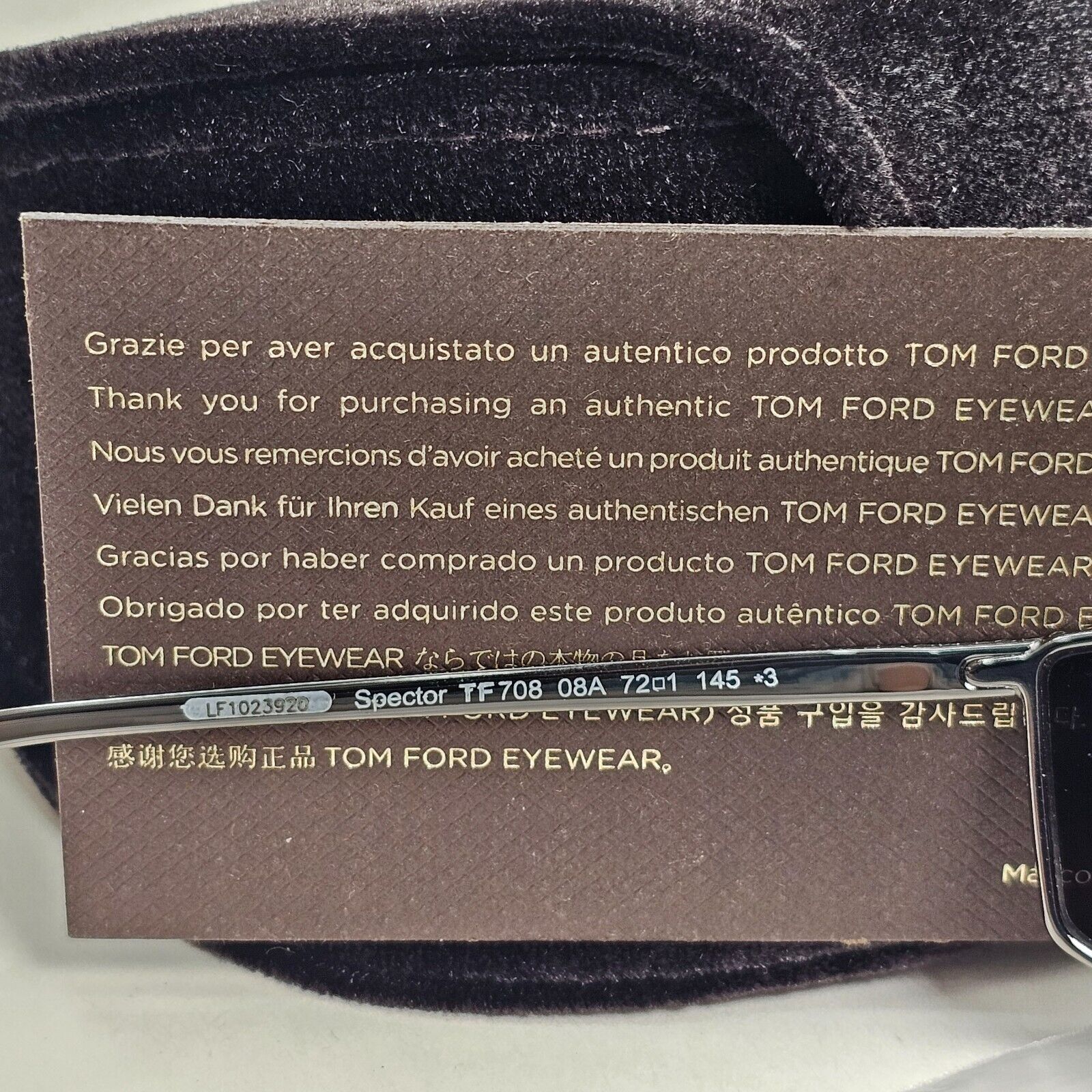 Tom Ford Sunglasses Spector Gunmetal Black Side Shields Metal FT0708 TF 708 08A