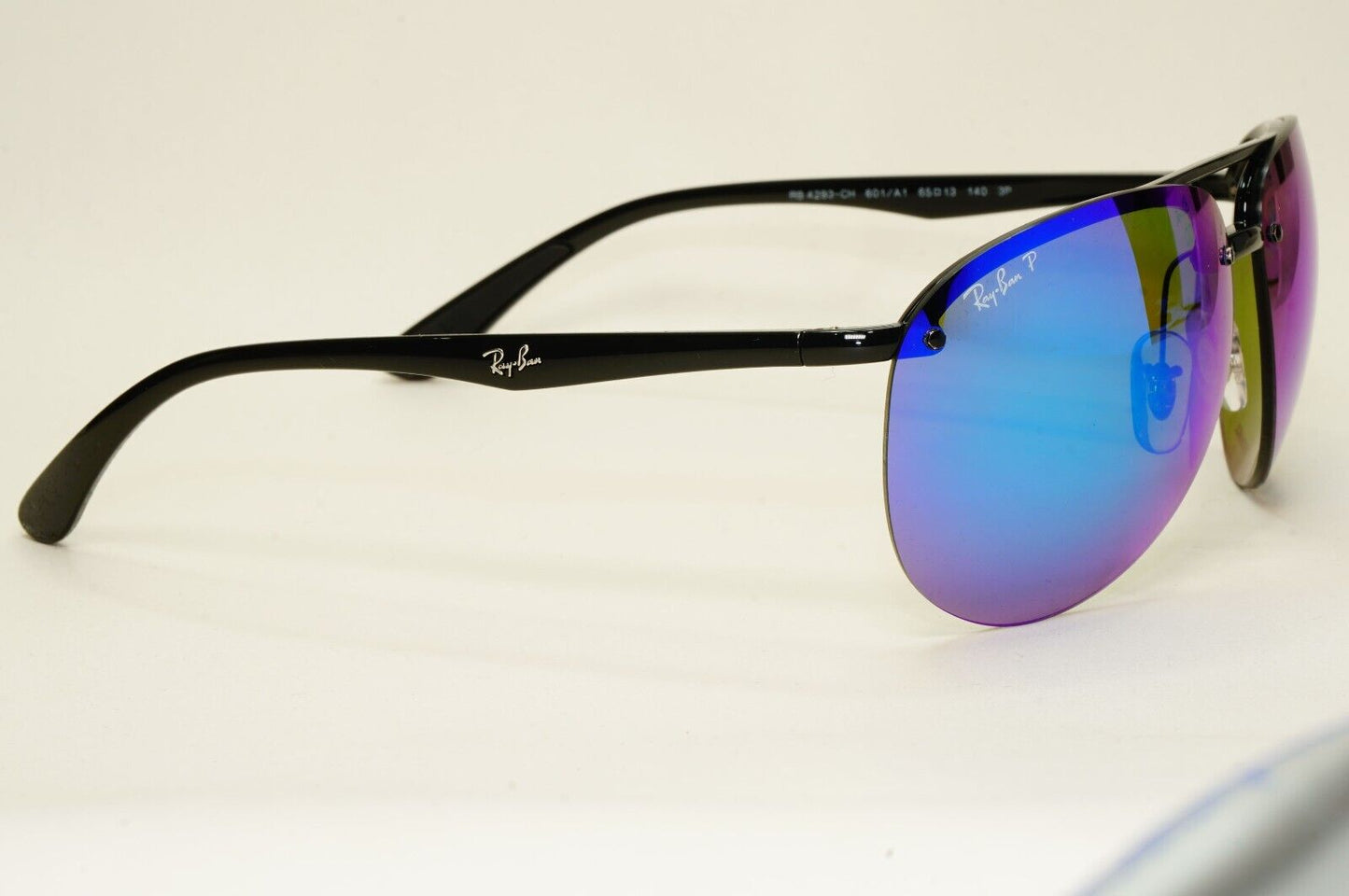 Ray-Ban Sunglasses Chromance Blue Mirror Polarised Pilot Wrap RB 4293-CH 601/A1
