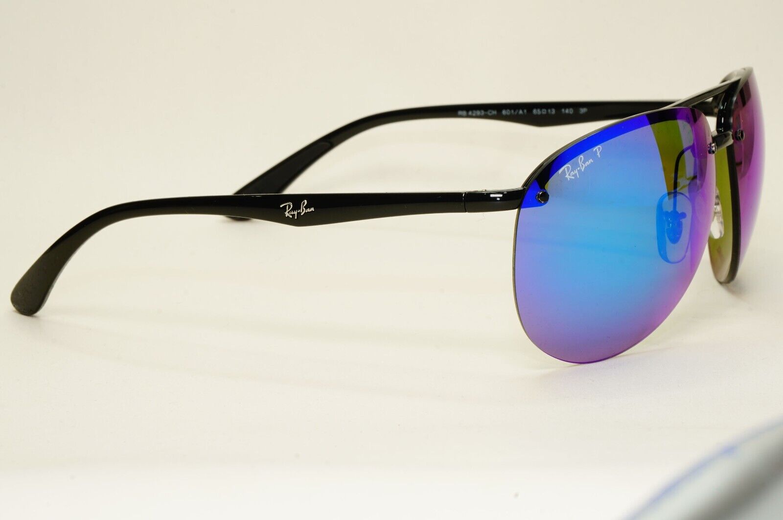 Ray-Ban Sunglasses Chromance Blue Mirror Polarised Pilot Wrap RB 4293-CH 601/A1