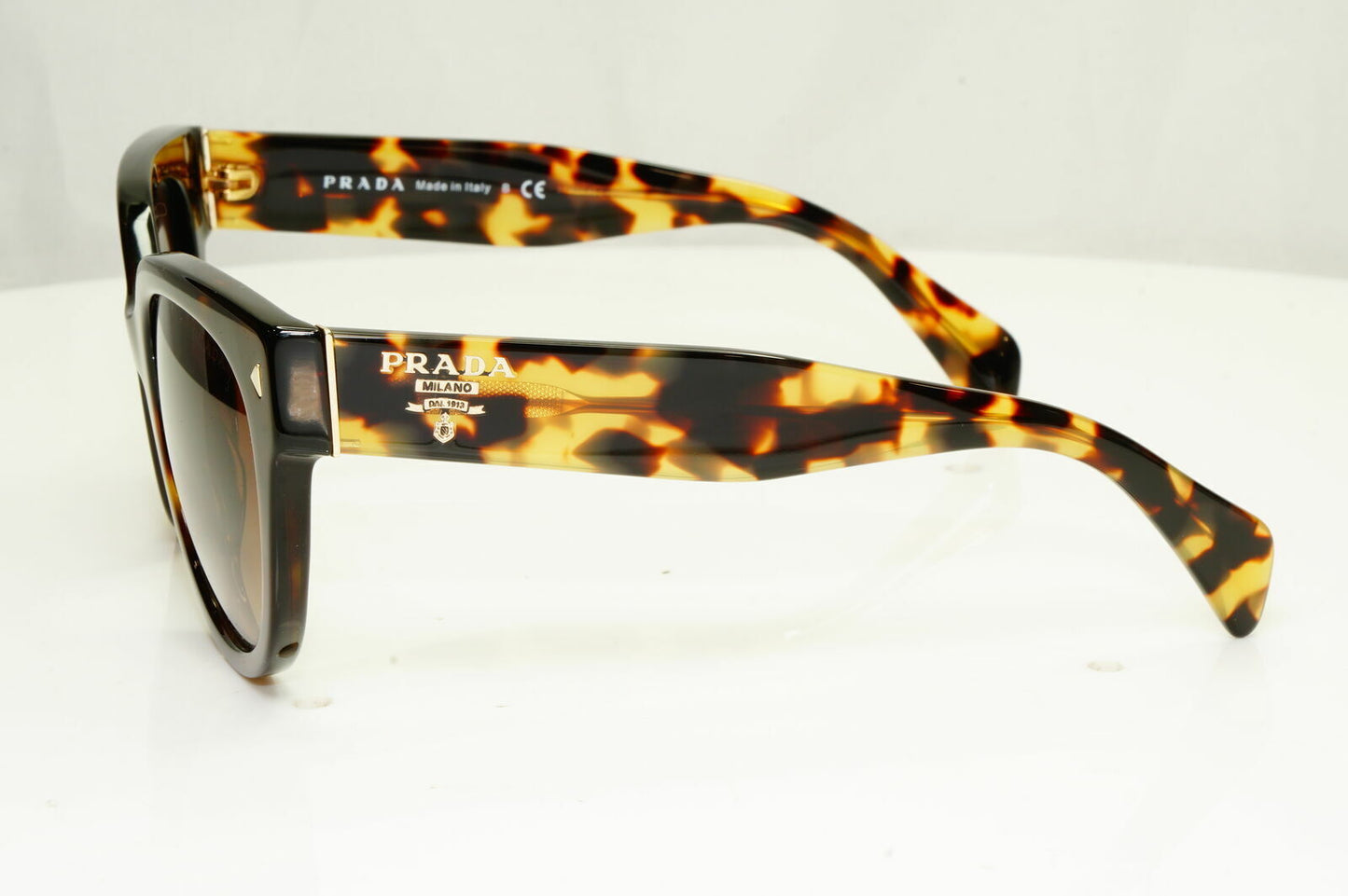 Prada Brown Tortoise Shell Sunglasses Womens Square Large SPR 17O Swing 2AU-6S1