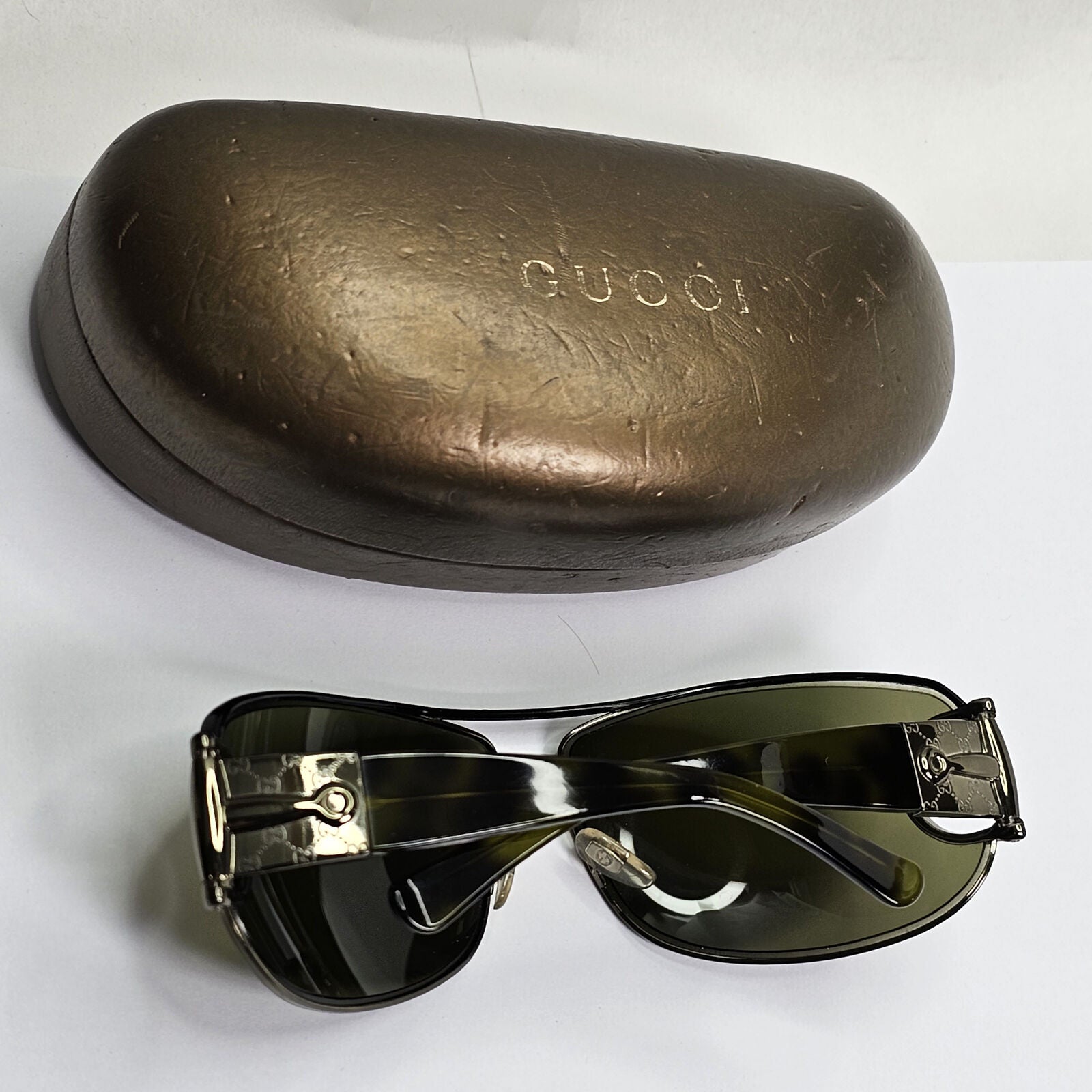 Gucci Sunglasses 2008 Horsebit Green Tortoise Wrap GG 2760/S LHVYS 180224