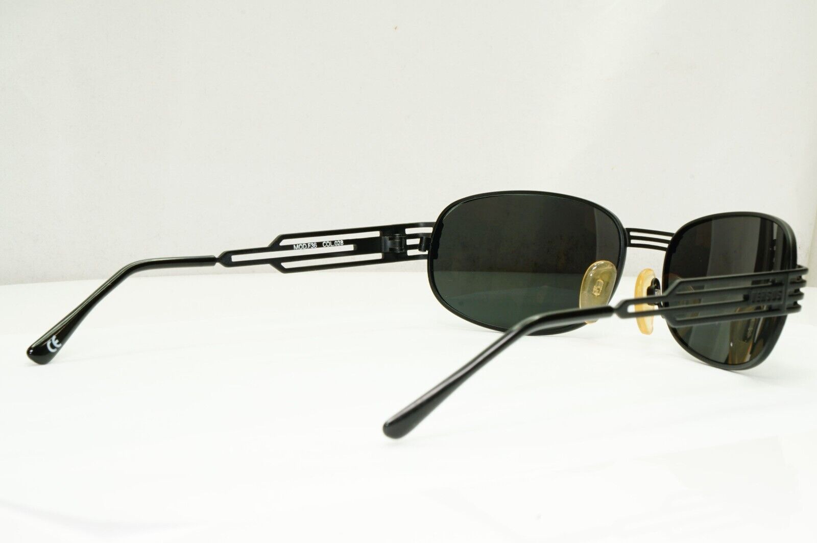 Versus 1996 by Gianni Versace Vintage Matte Black Sunglasses MOD F36 COL 028