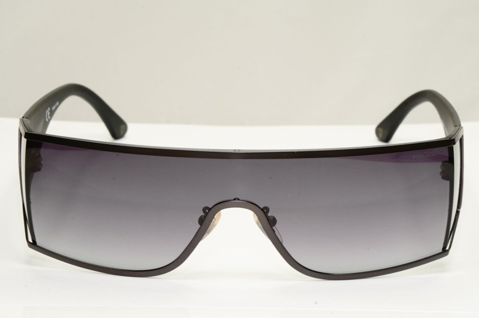 Police Black Shield Sunglasses Gradient Smoke Visor SPL 892 Origins 5 COL 0627 A