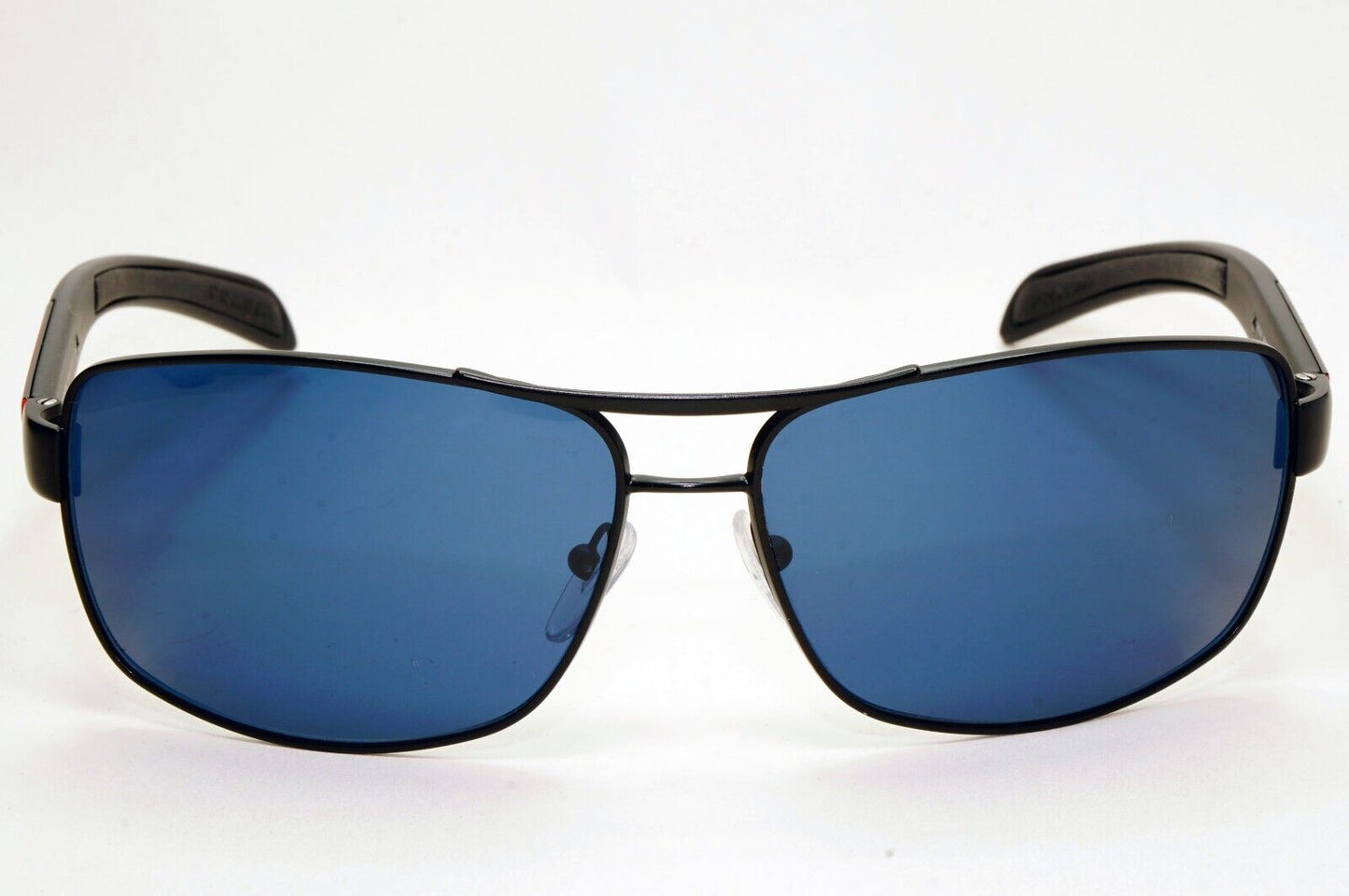 Prada Sunglasses Black Matte Blue Wrap Navigator PS54IS SPS 54I 1BO-1A1 210924