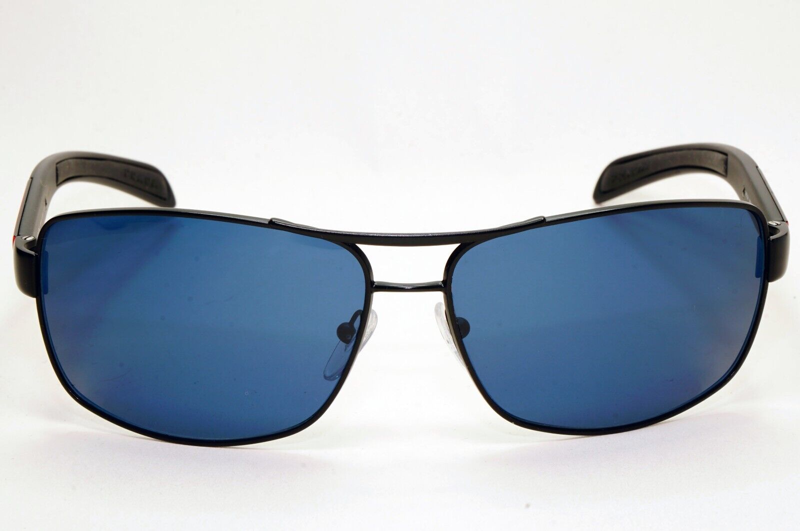 Prada Sunglasses Black Matte Blue Wrap Navigator PS54IS SPS 54I 1BO-1A1 210924