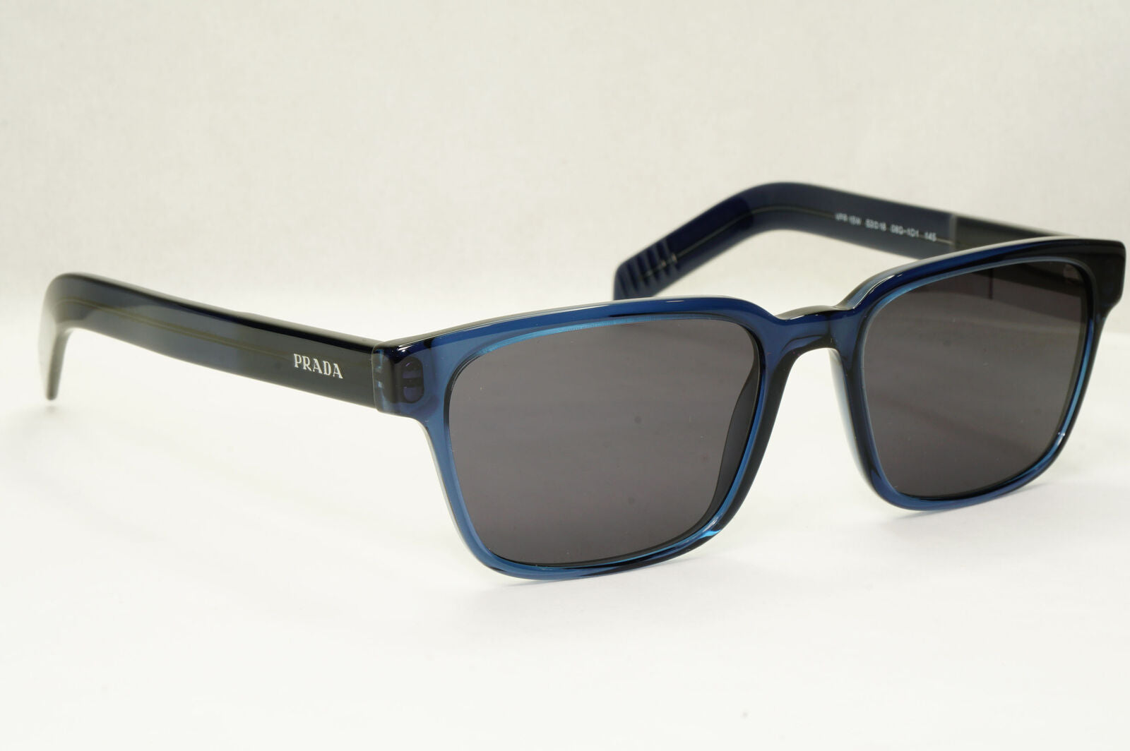 Prada Sunglasses Dark Blue Transparent Black Square PR15WV VPR 15W 08Q-1O1 53mm