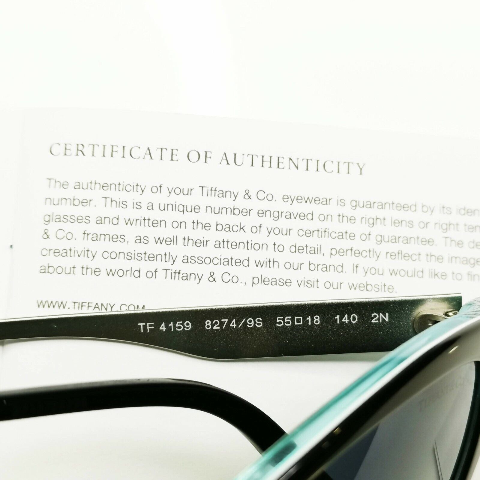 Authentic Tiffany & Co Womens Sunglasses Silver Diamond Point TF 4159 8274/9S