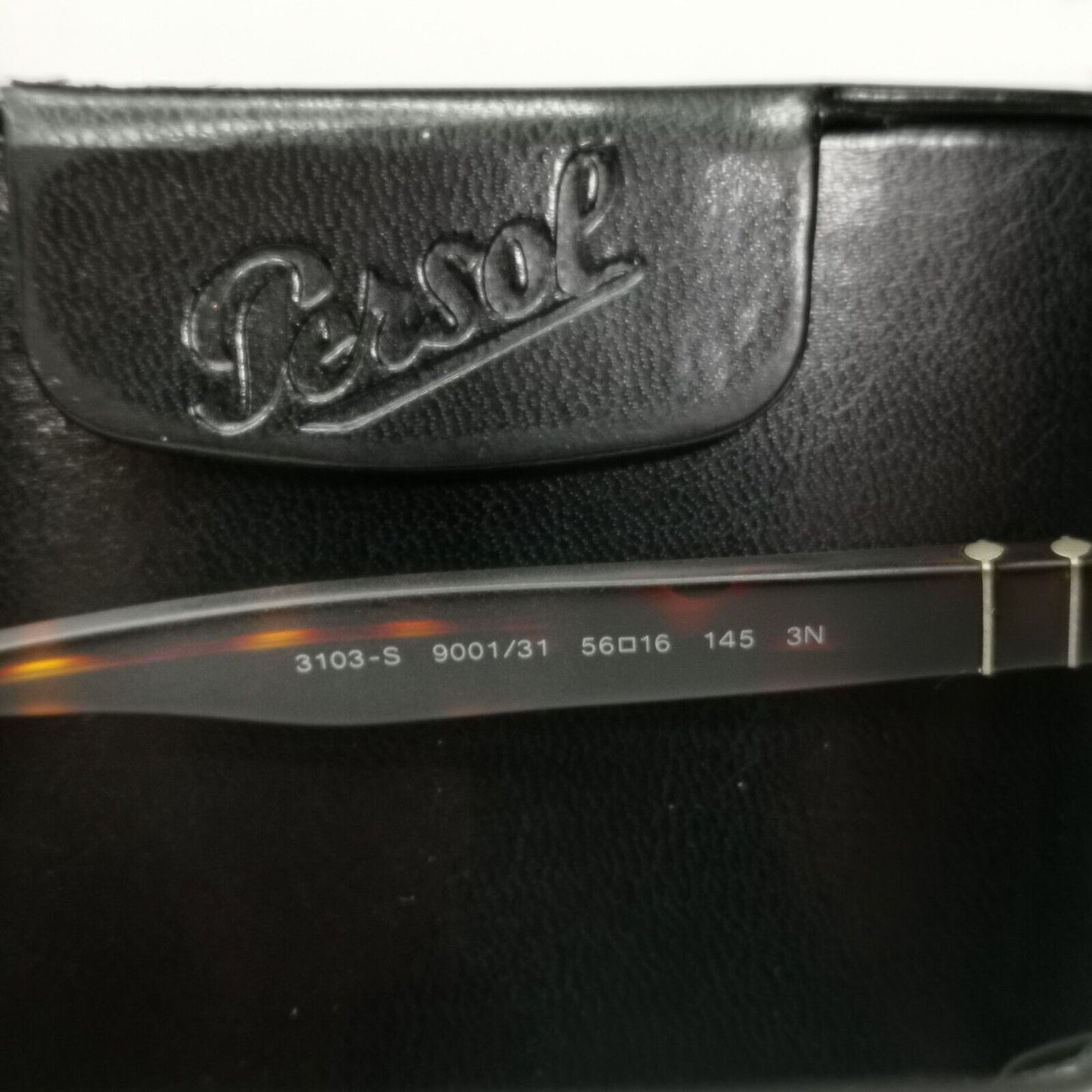 Persol Sunglasses 2014 Brown Tortoiseshell Green Square 3103-S 9001/31 56mm