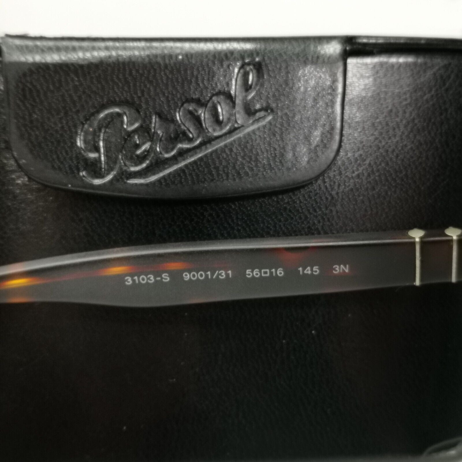 Persol Sunglasses 2014 Brown Tortoiseshell Green Square 3103-S 9001/31 56mm
