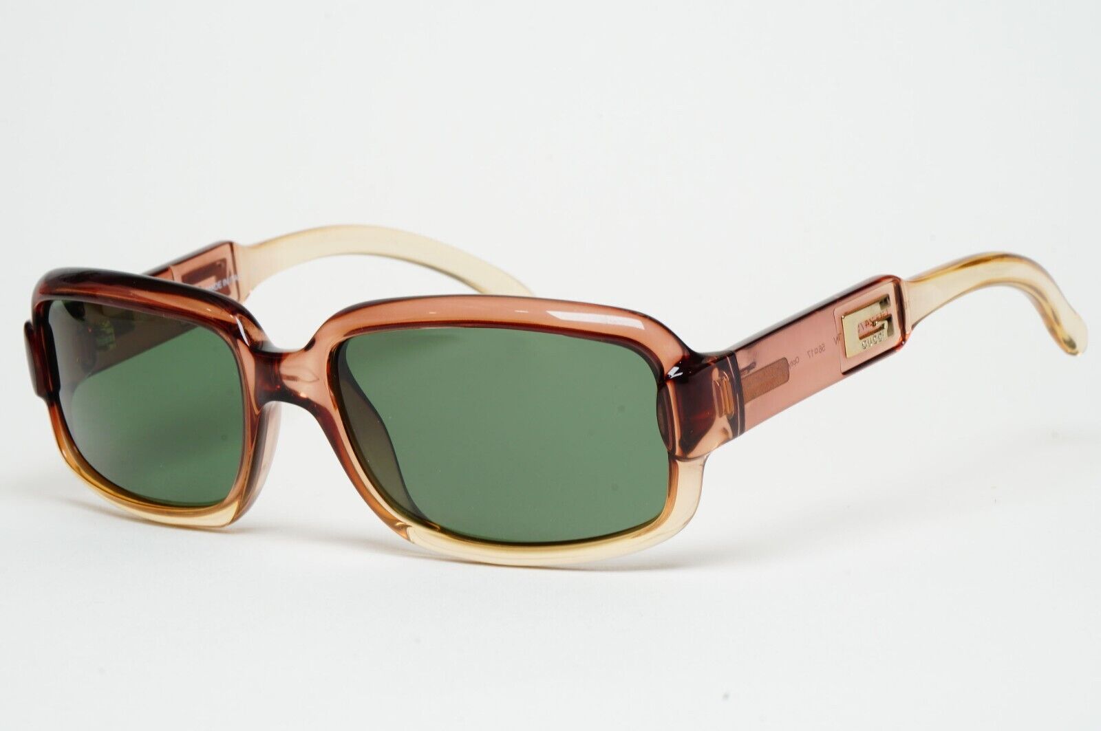 Gucci Sunglasses 1998 Vintage Brown Honey Transparent Green GG 2475/S T2V 110225
