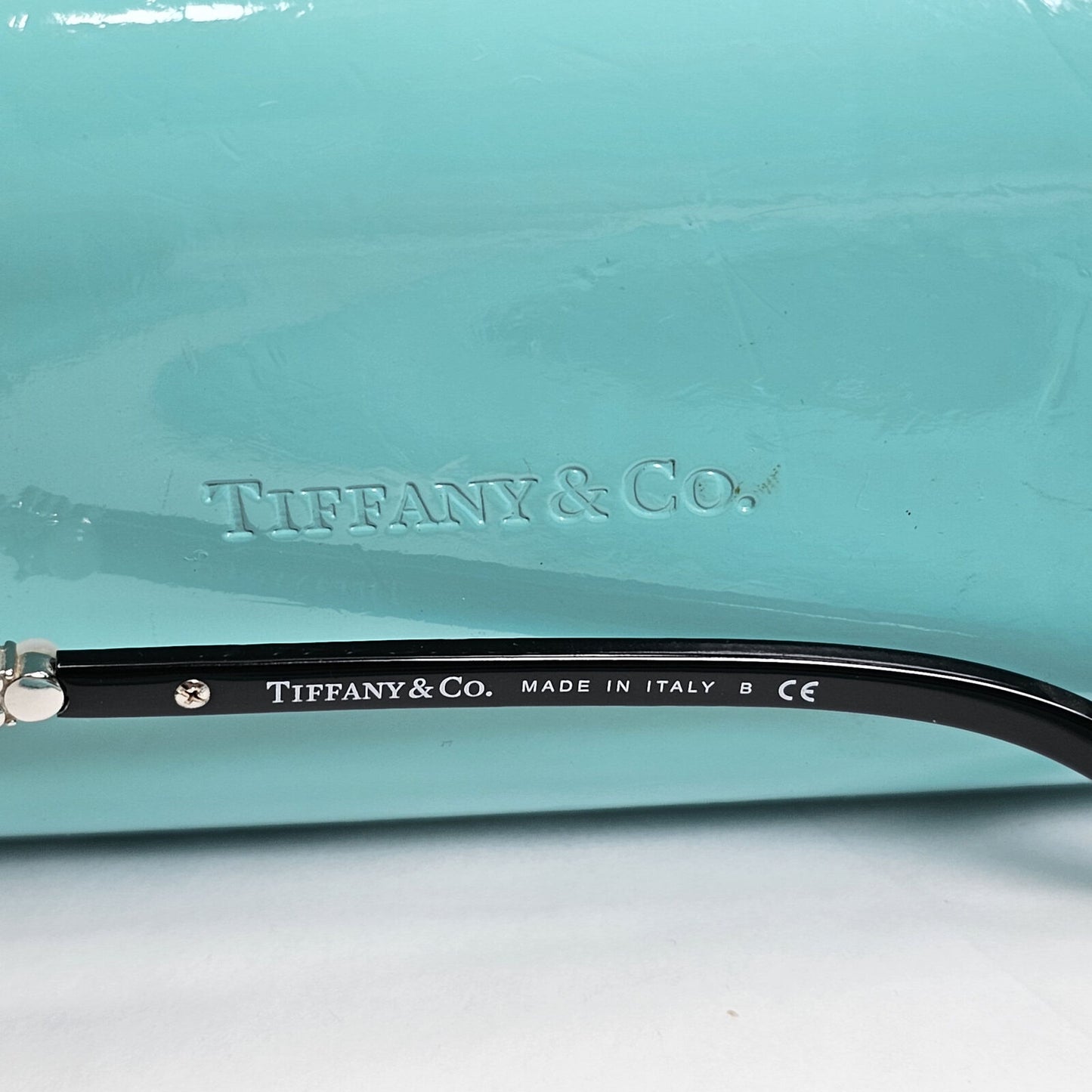 Tiffany & Co Sunglasses Black Pearl Crystal Silver TF 4104-H-B 8001/9S 050124