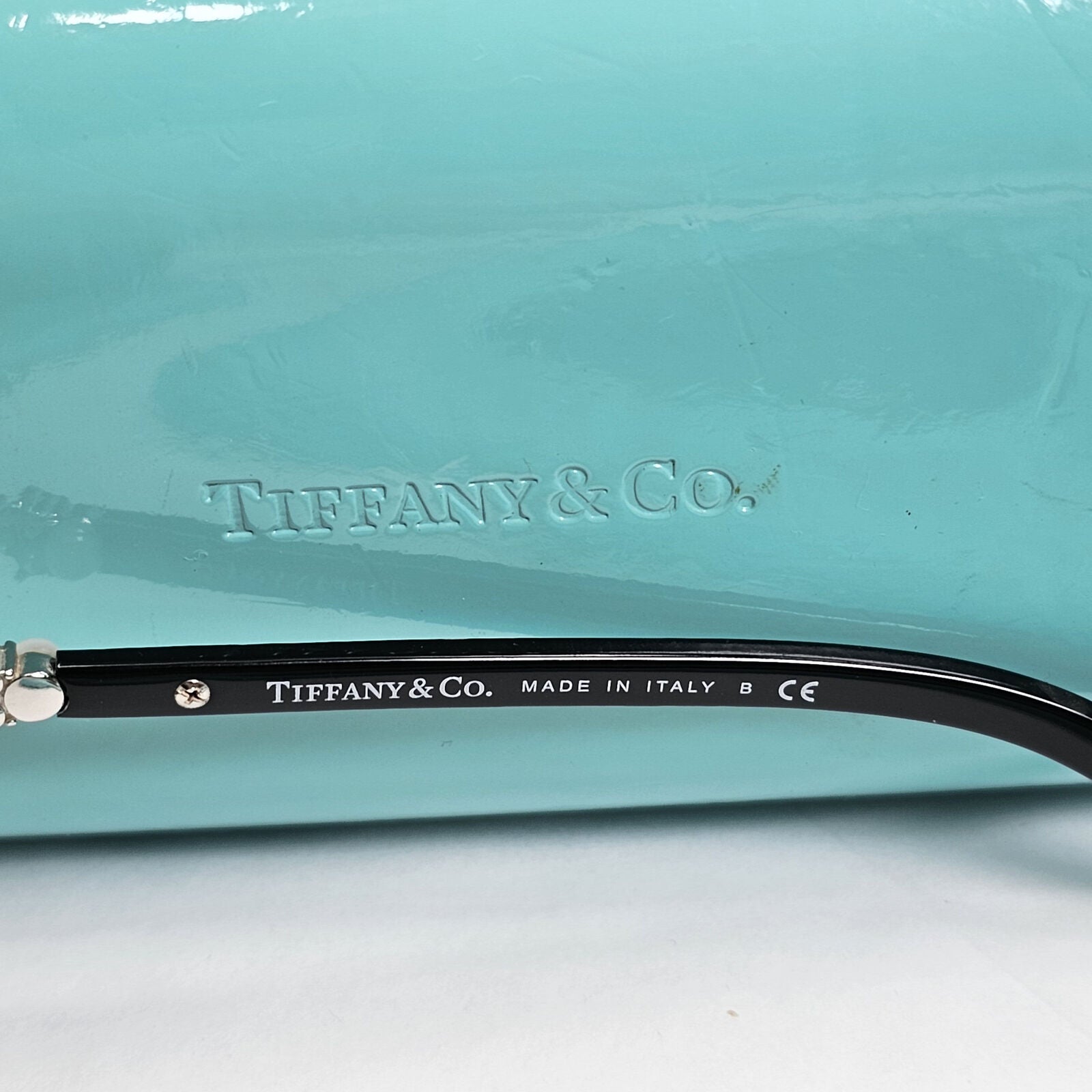 Tiffany & Co Sunglasses Black Pearl Crystal Silver TF 4104-H-B 8001/9S 050124
