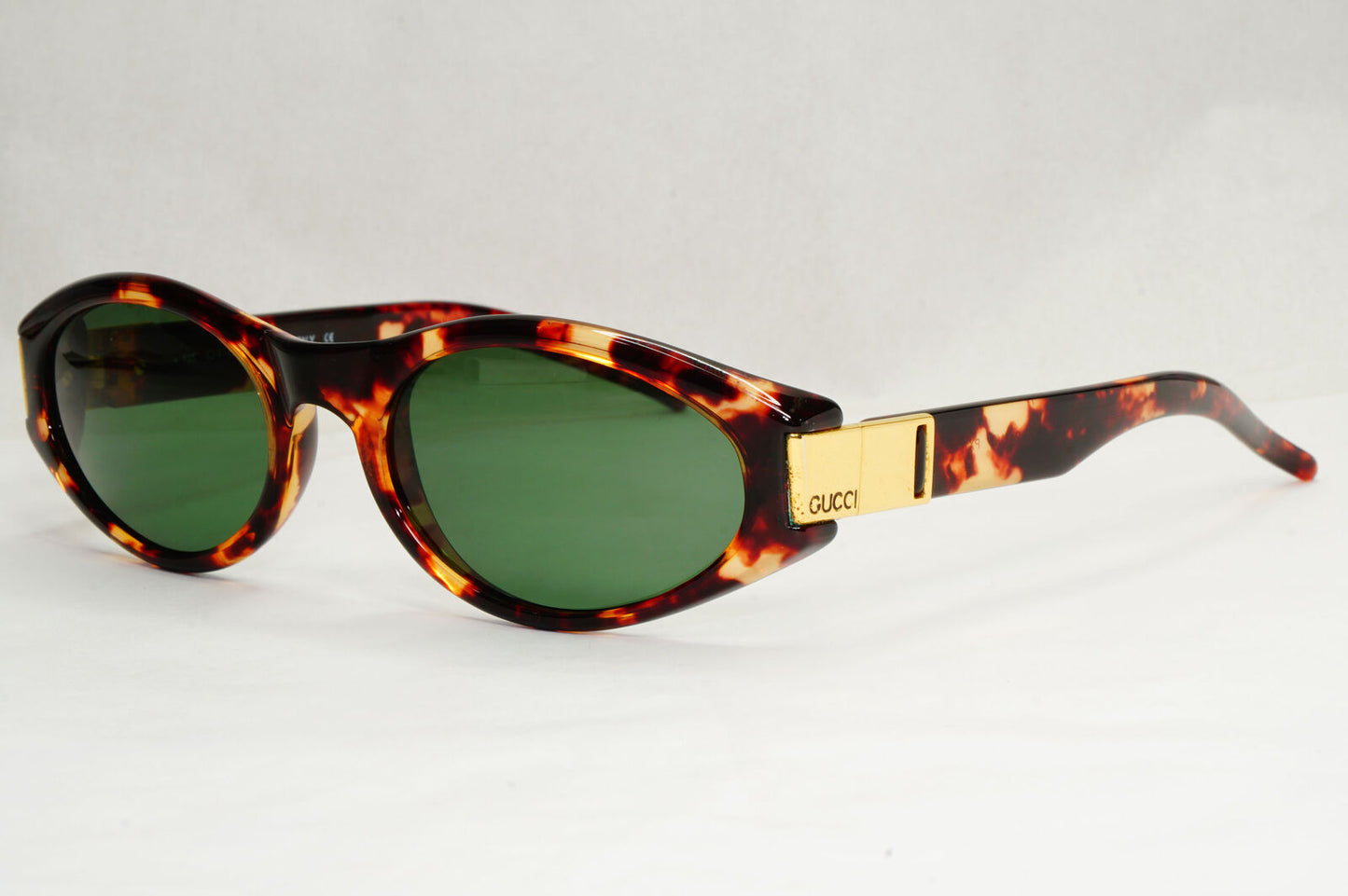 Gucci Sunglasses 1998 Vintage Brown Gold Green GG 2411/S PX1 55mm 130224