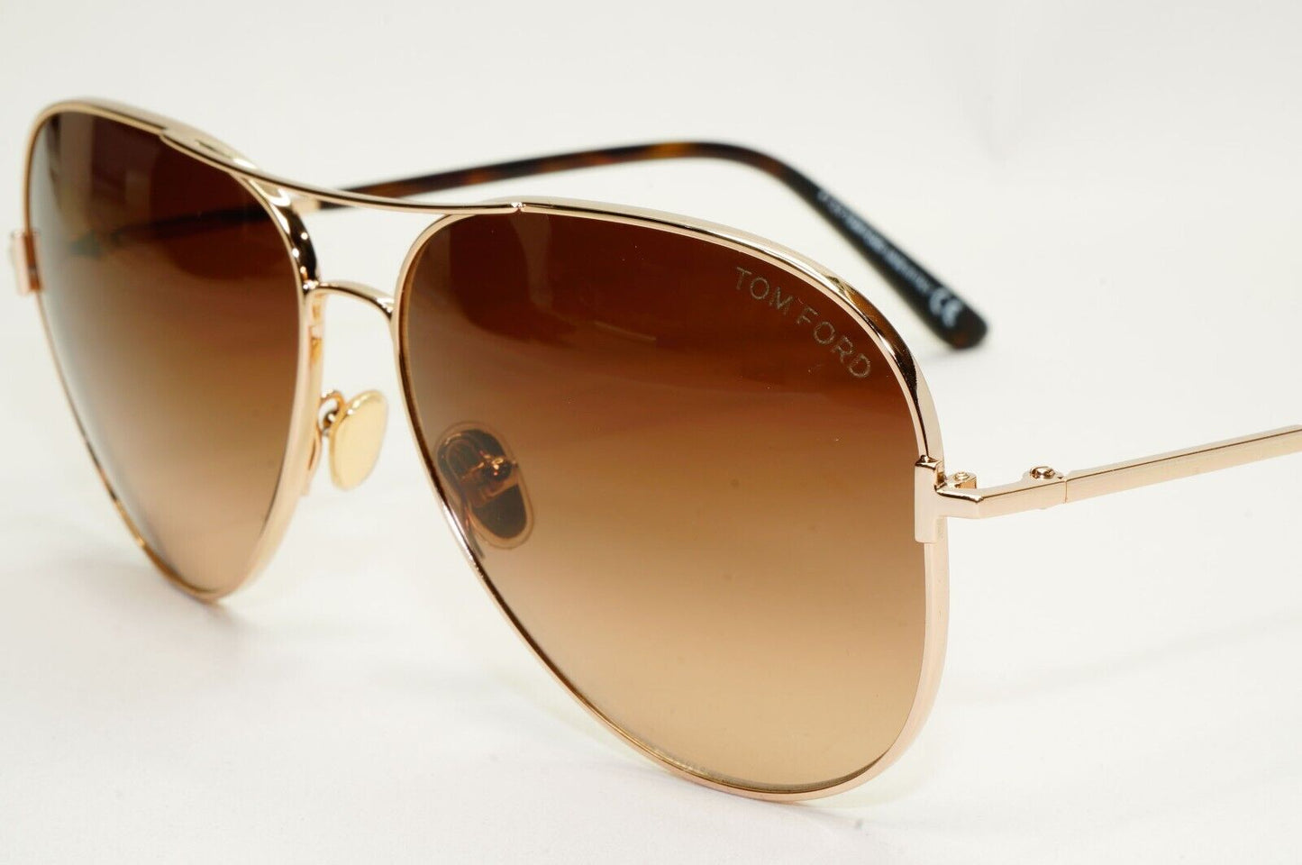 Tom Ford Sunglasses Clark Gold Pilot Brown Gradient Metal FT0823 TF 823 28F [a]