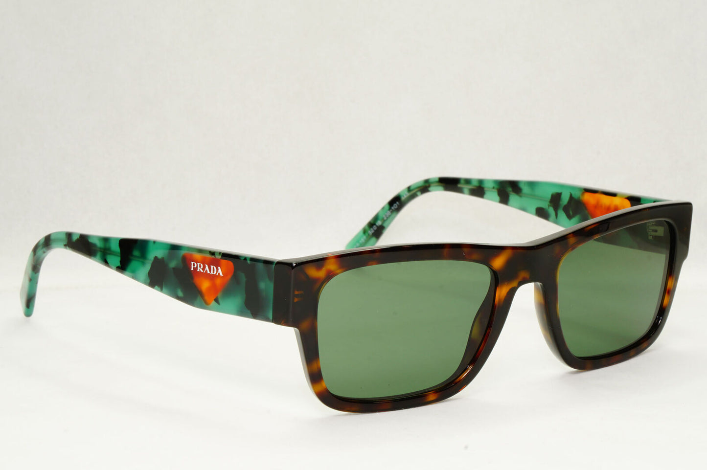 Prada Sunglasses Green Lens Brown Havana Tortoise PR15YV VPR 15Y 23B-1O1 52mm