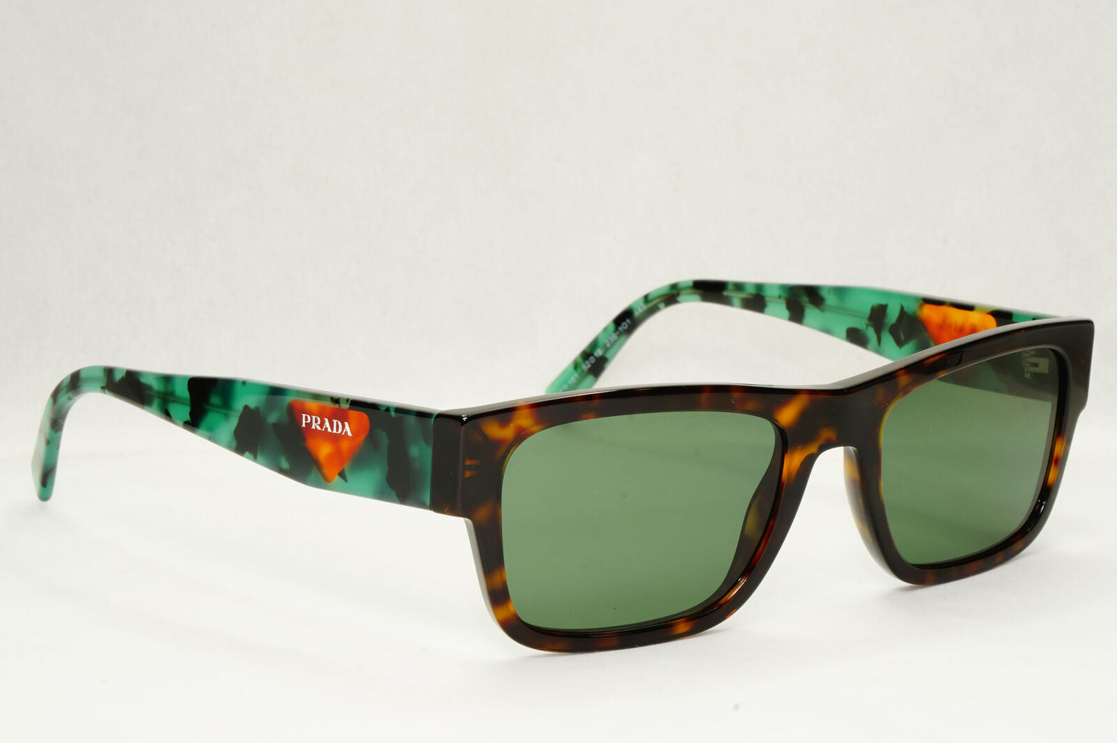 Prada Sunglasses Green Lens Brown Havana Tortoise PR15YV VPR 15Y 23B-1O1 52mm