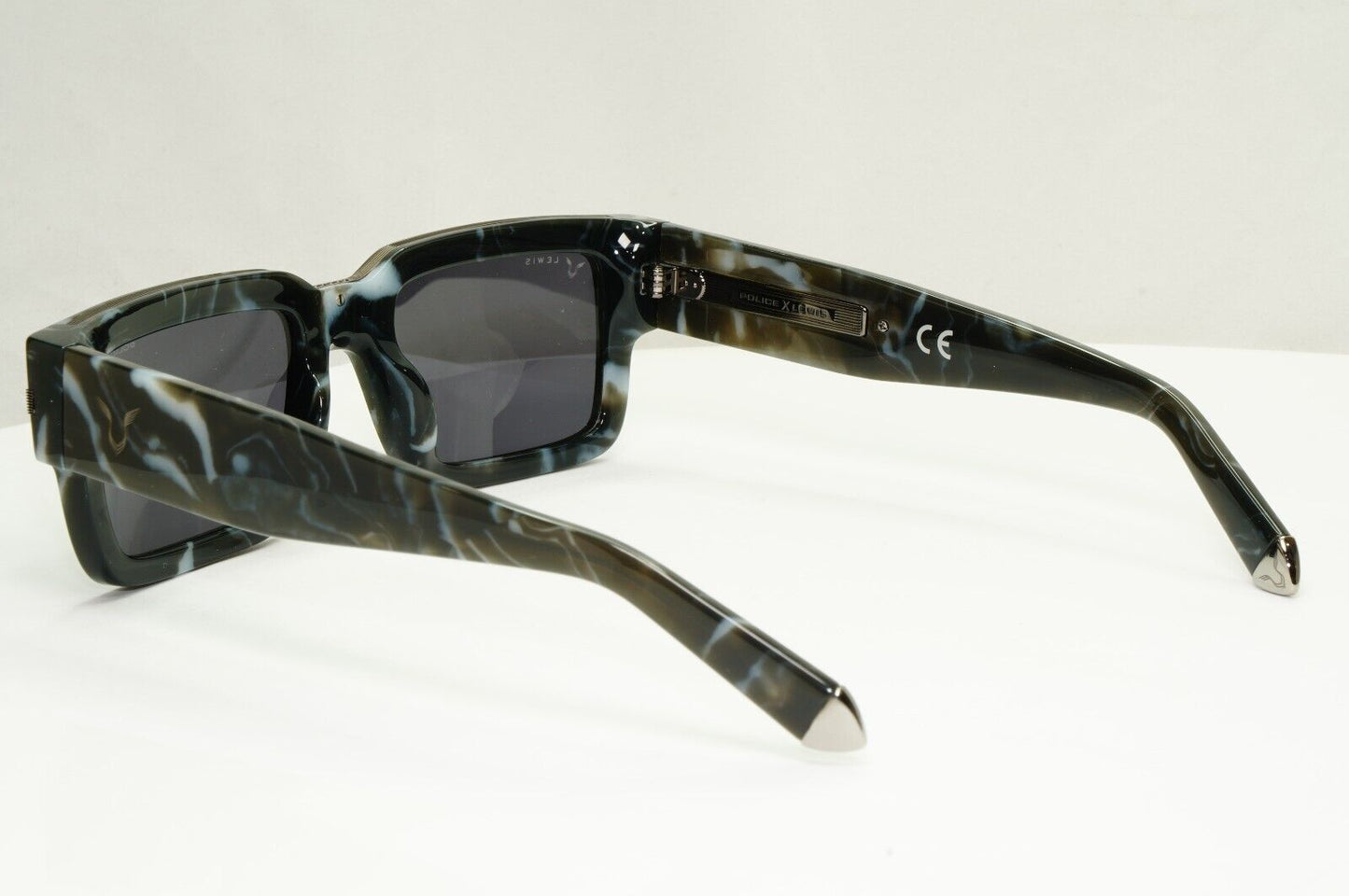 Police Lewis Hamilton F1 Sunglasses Black Grey Marble Square SPL E14 COL 0869