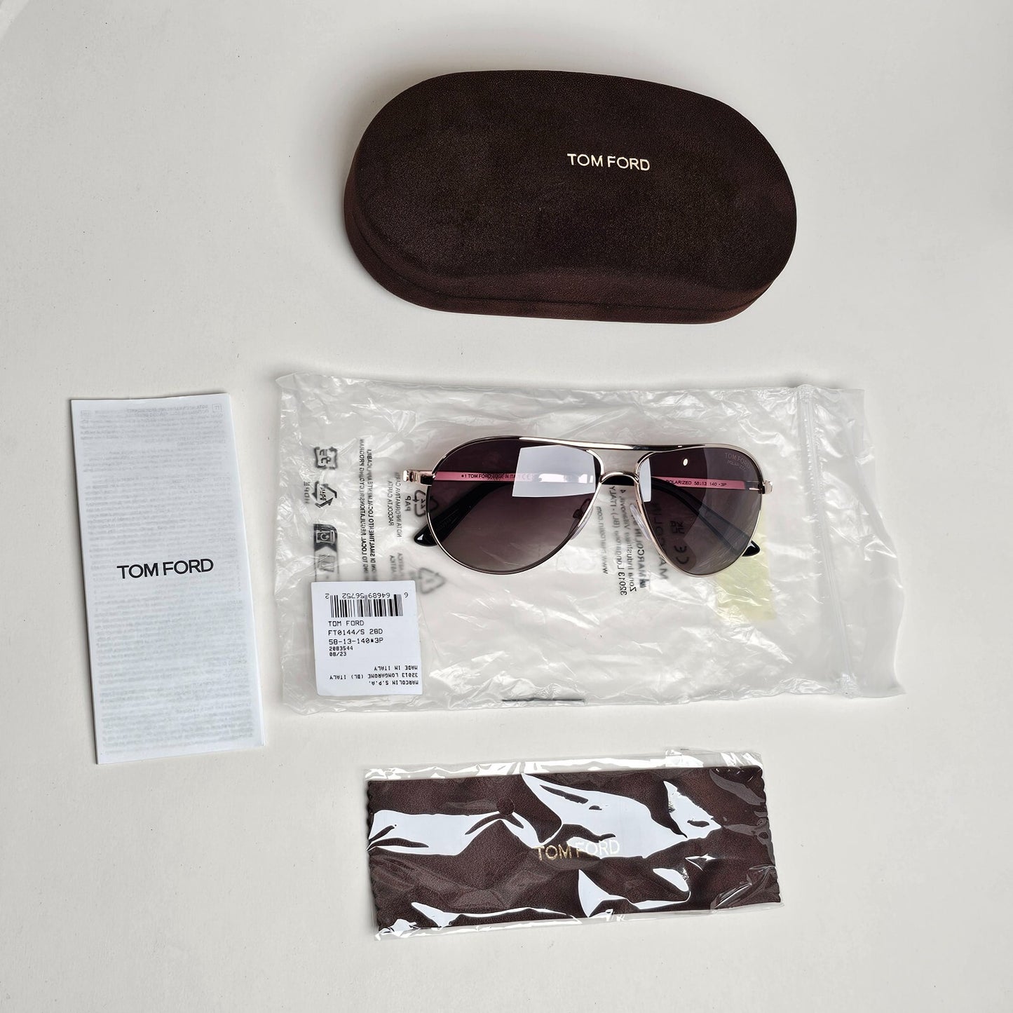 Tom Ford Sunglasses Marko Polarised Skyfall Gold FT0144 TF 144 28D James Bond