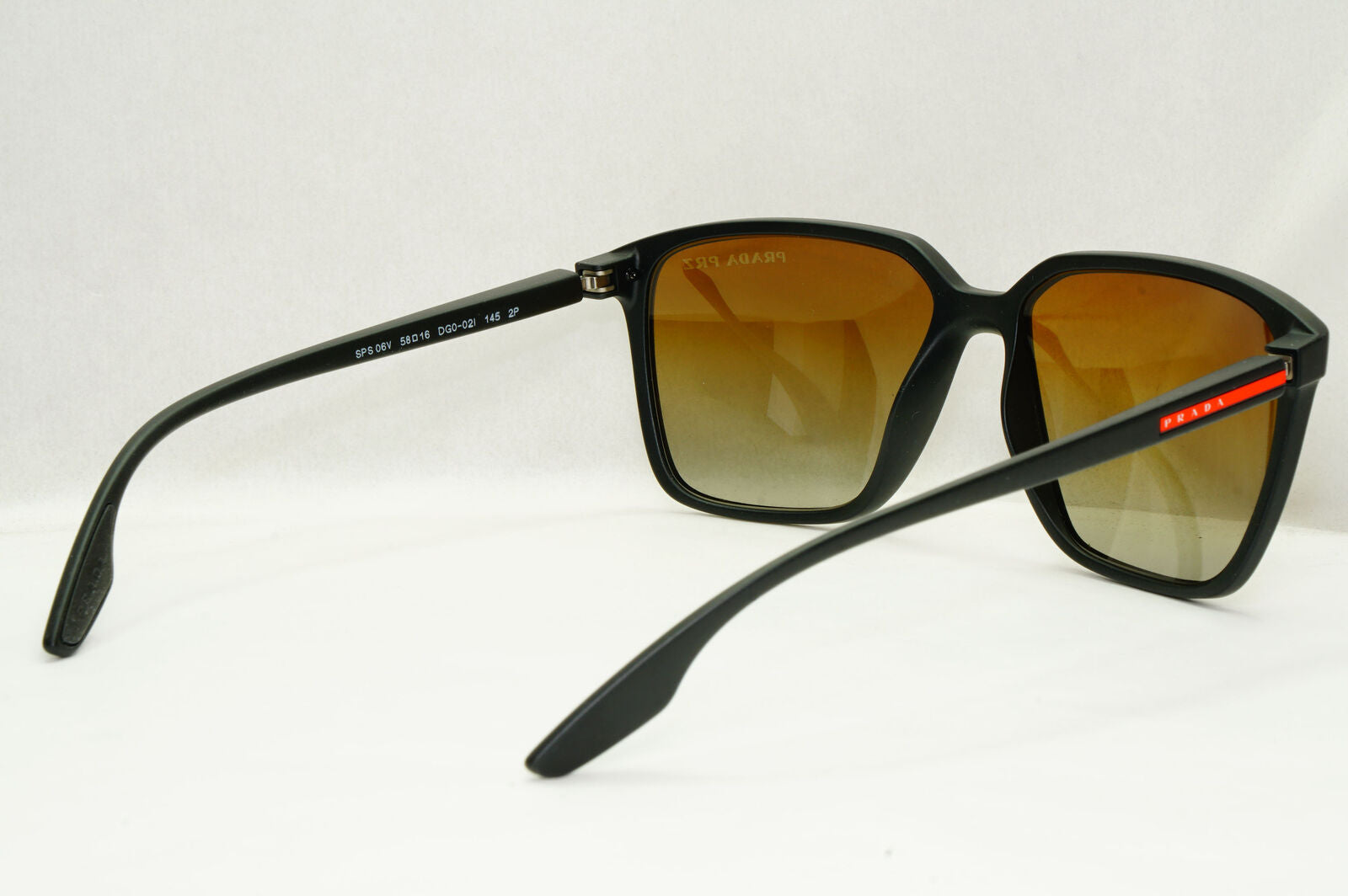 Prada Sunglasses Polarized Black Brown Gradient PS06VS SPS 06V DG0-02I 58mm