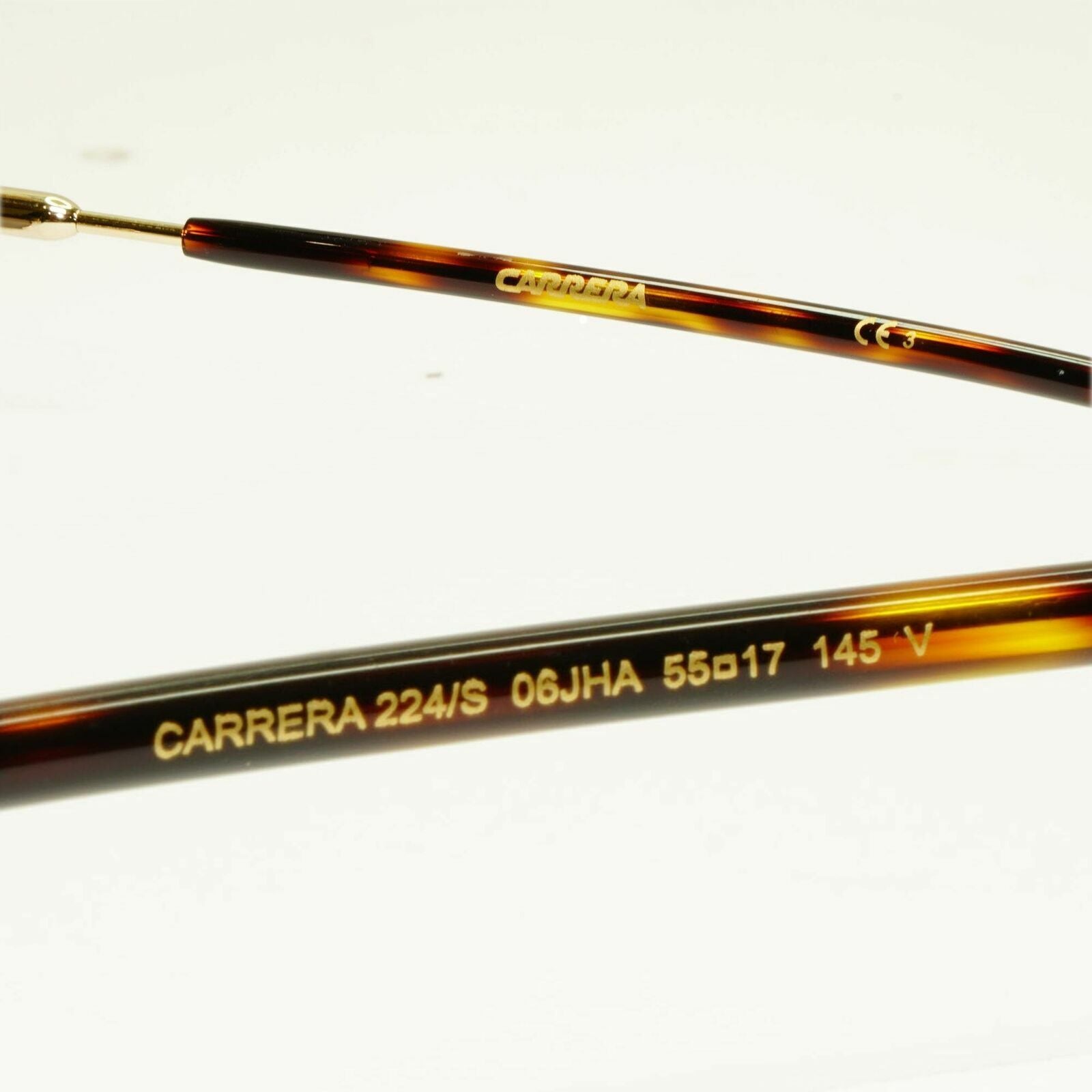 Carrera Gold Sunglasses Pilot Brown Gradient Fade Mens Metal 224 06JHA 55mm