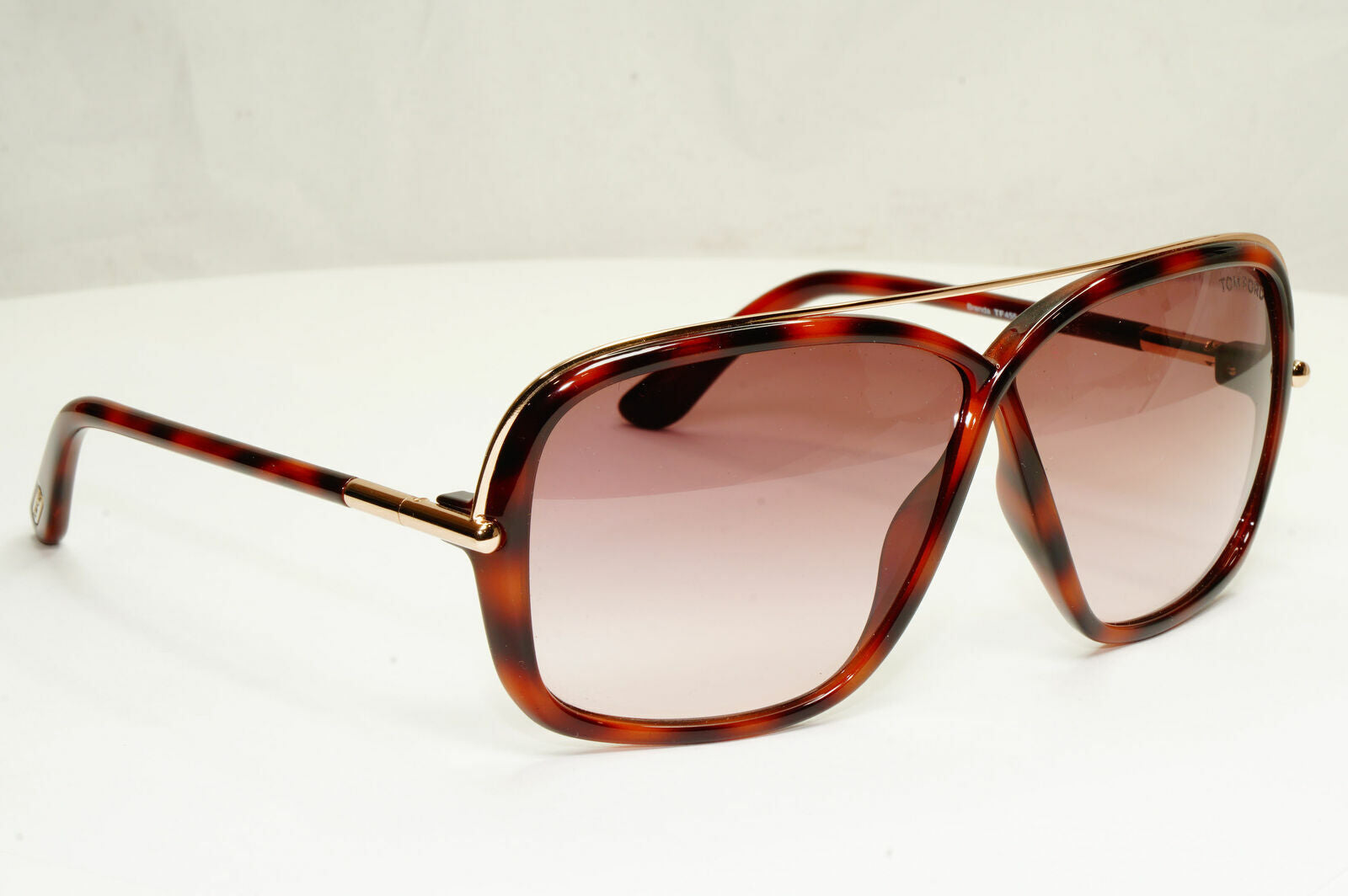 Tom Ford Brenda Sunglasses Square Brown Gradient Havana Gold TF455 52F FT0455