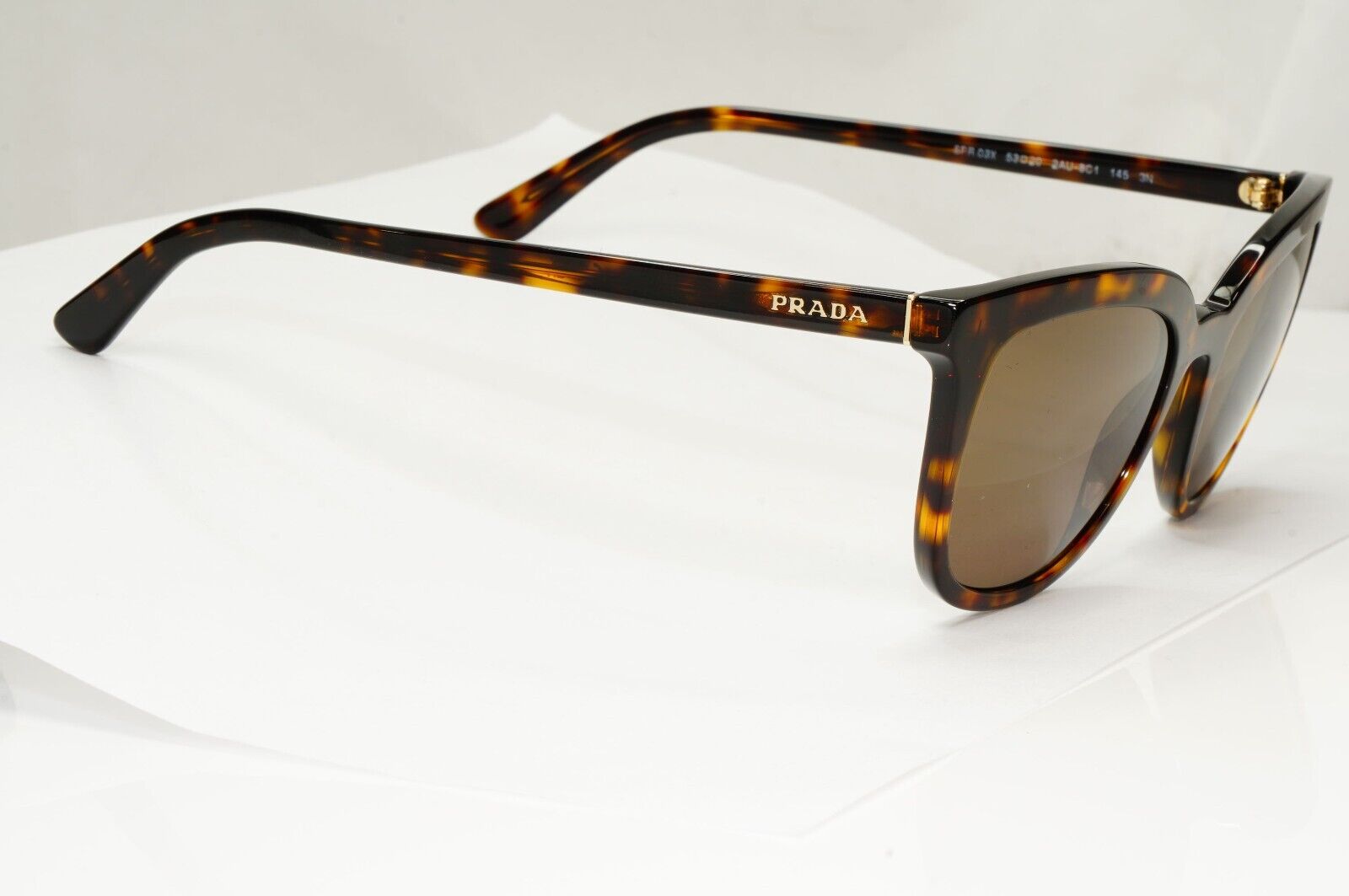 Prada Sunglasses Brown Tortoiseshell Square PR03XS SPR 03X 2AU-8C1 53mm