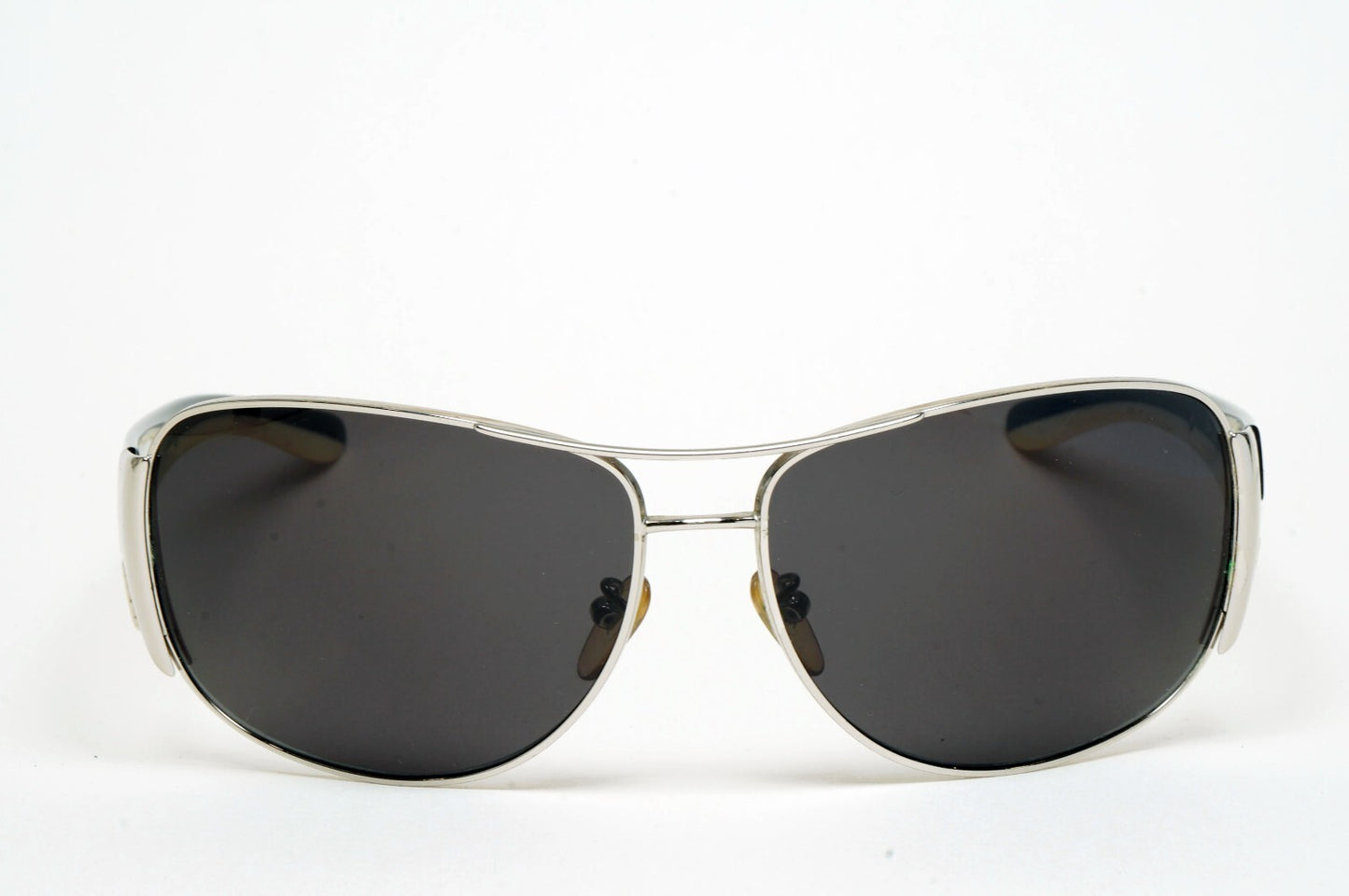 Prada Sunglasses 2006 Vintage Pilot Black Silver PR75GS SPR 75G 6BA-3M1 130225