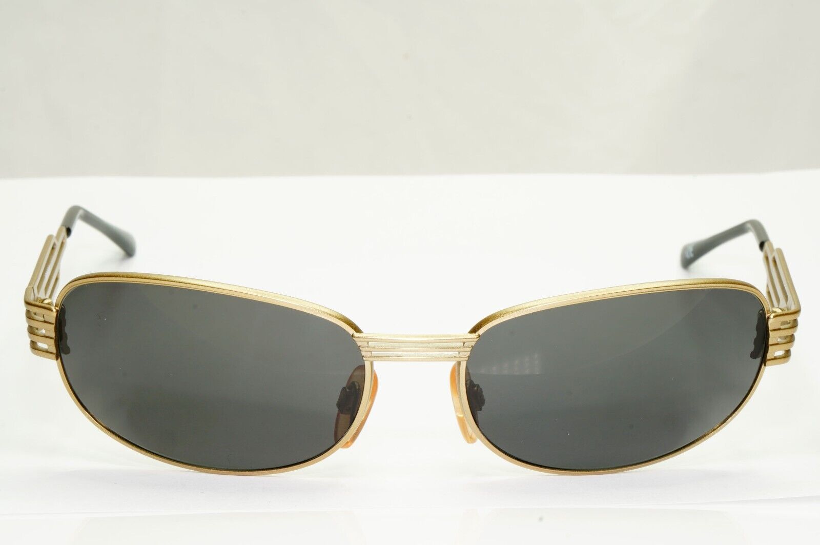 Versus 1996 by Gianni Versace Vintage Gold Black Sunglasses MOD F36 COL 86M