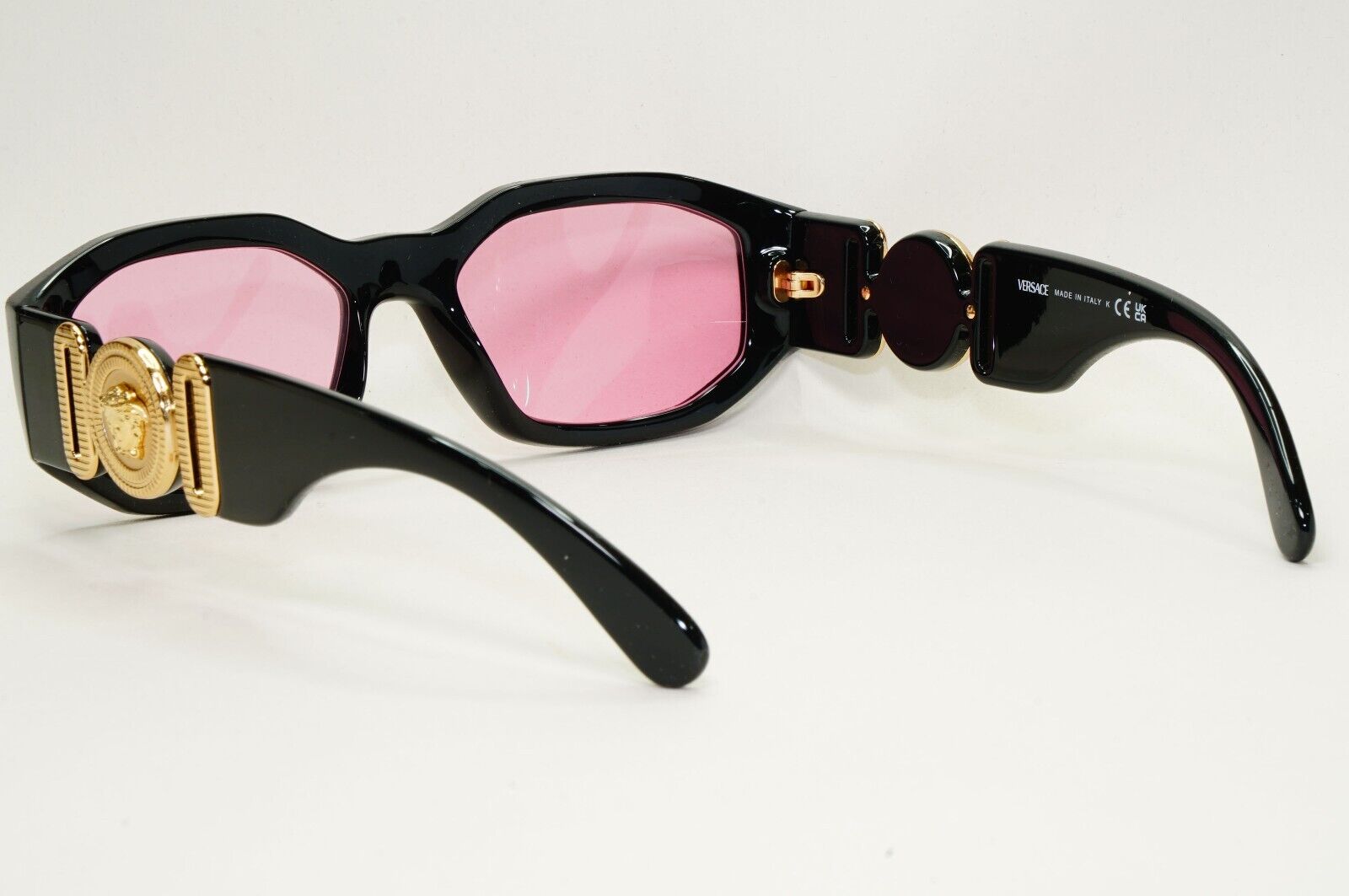 Versace Sunglasses Black Gold Pink Gold Medusa Biggie MOD VE 4361 GB1/84 53mm